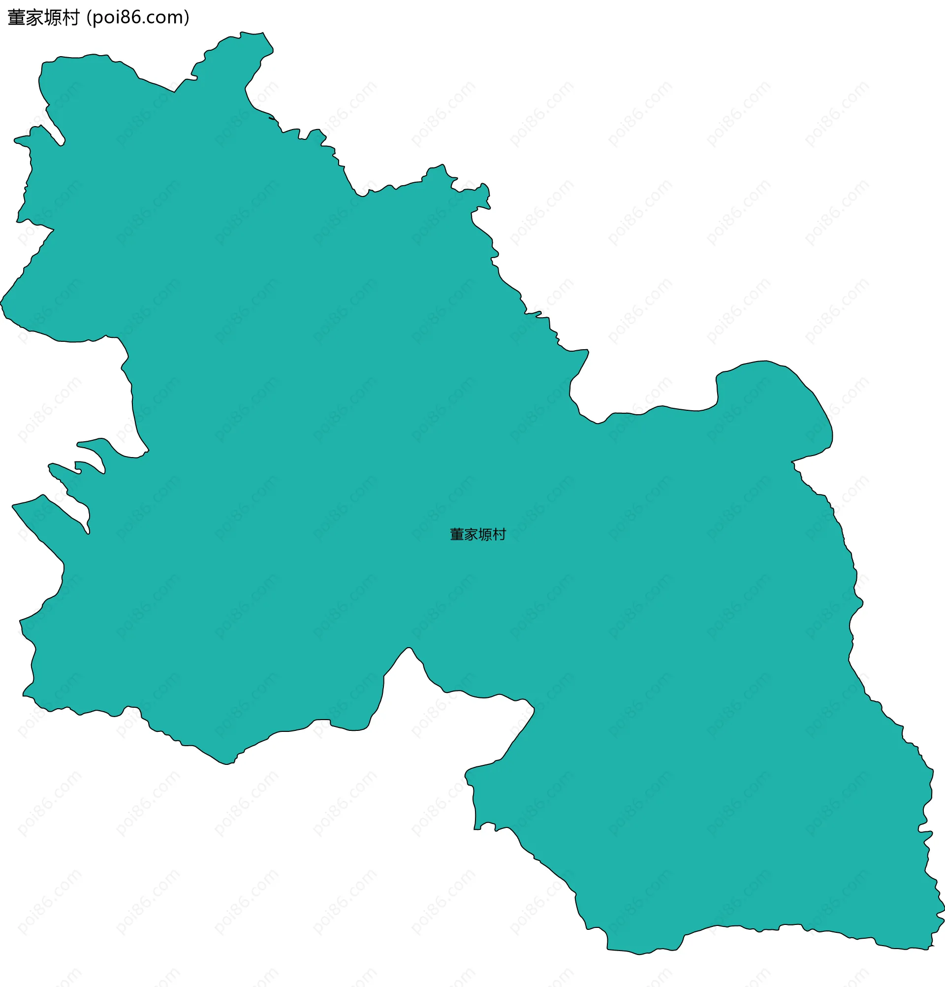 董家塬村边界地图