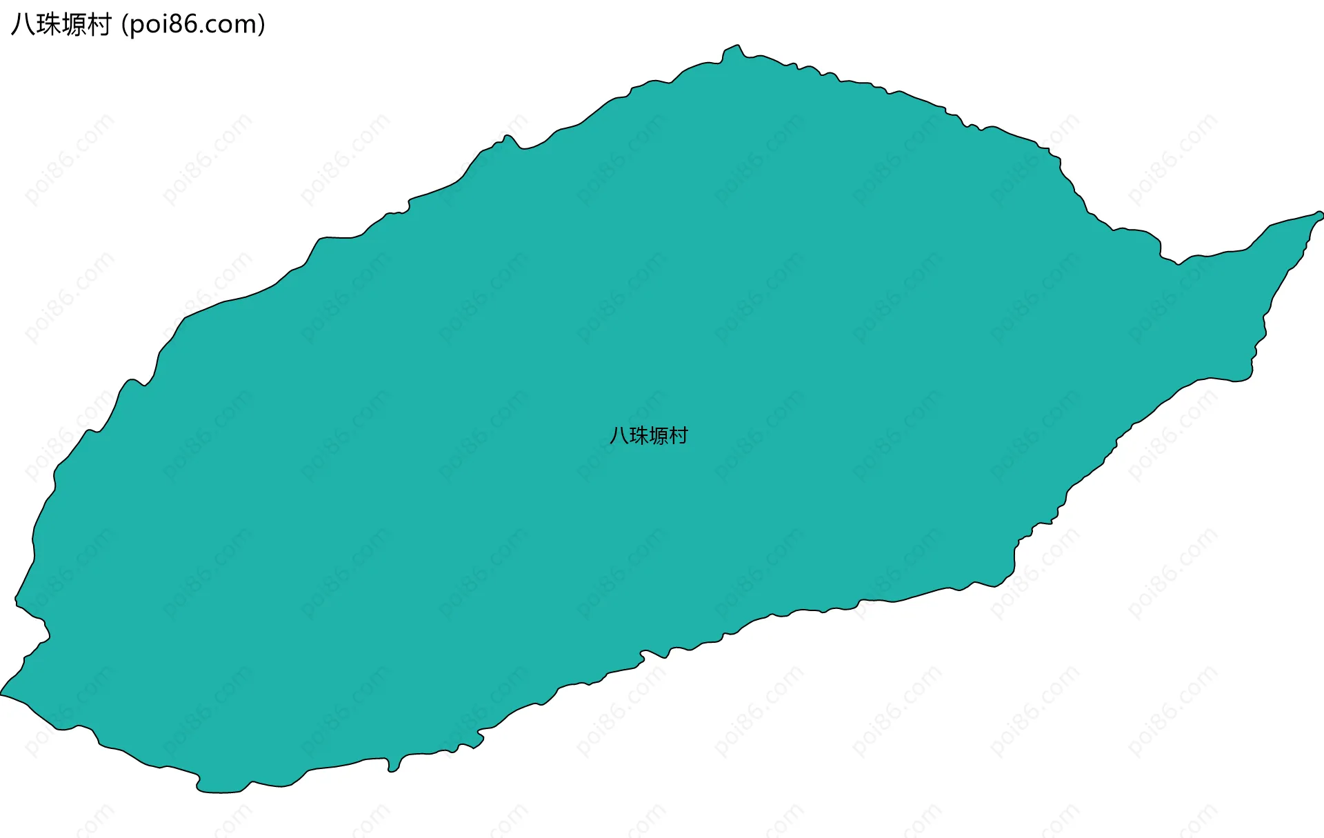 八珠塬村边界地图