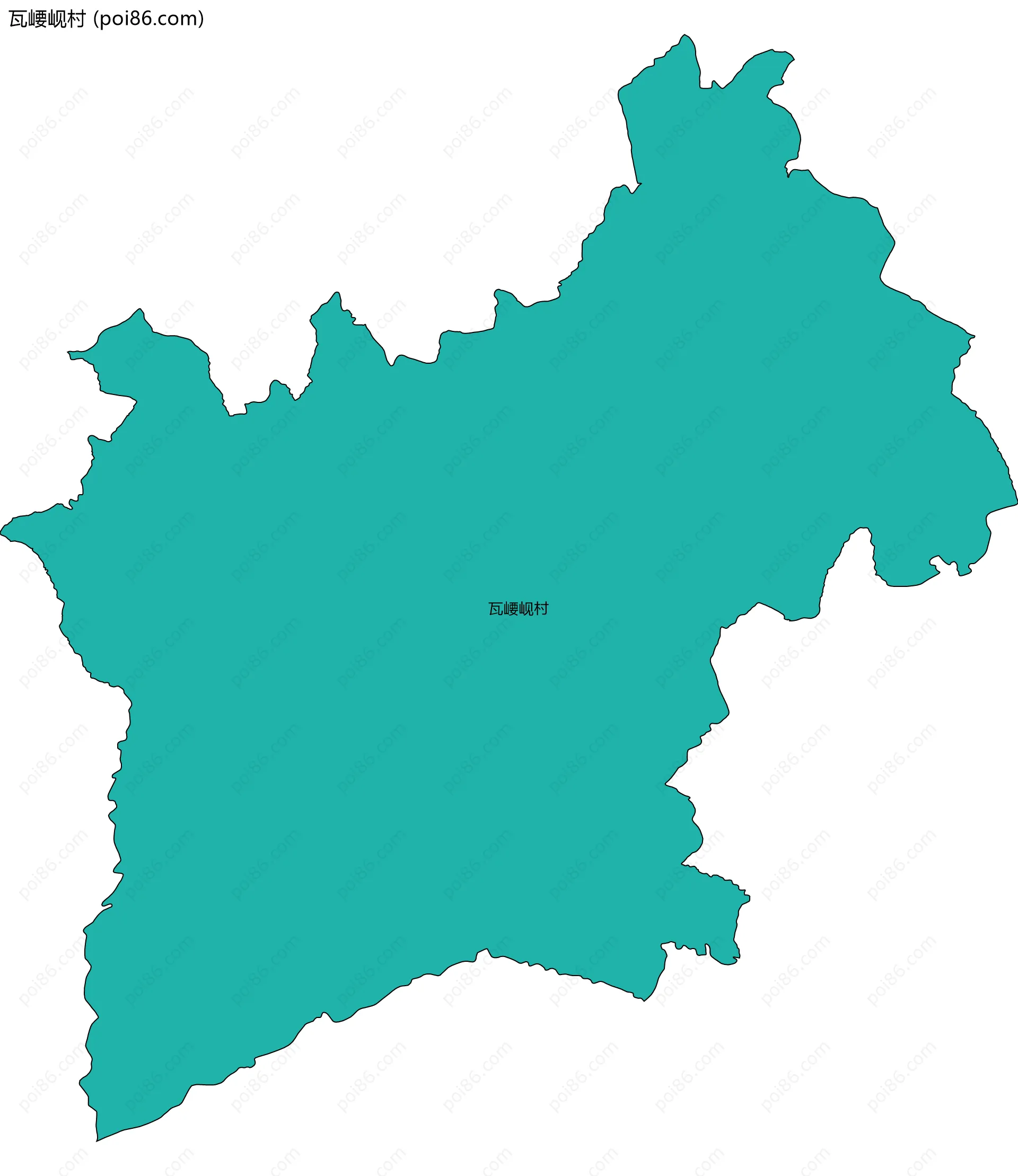 瓦崾岘村边界地图