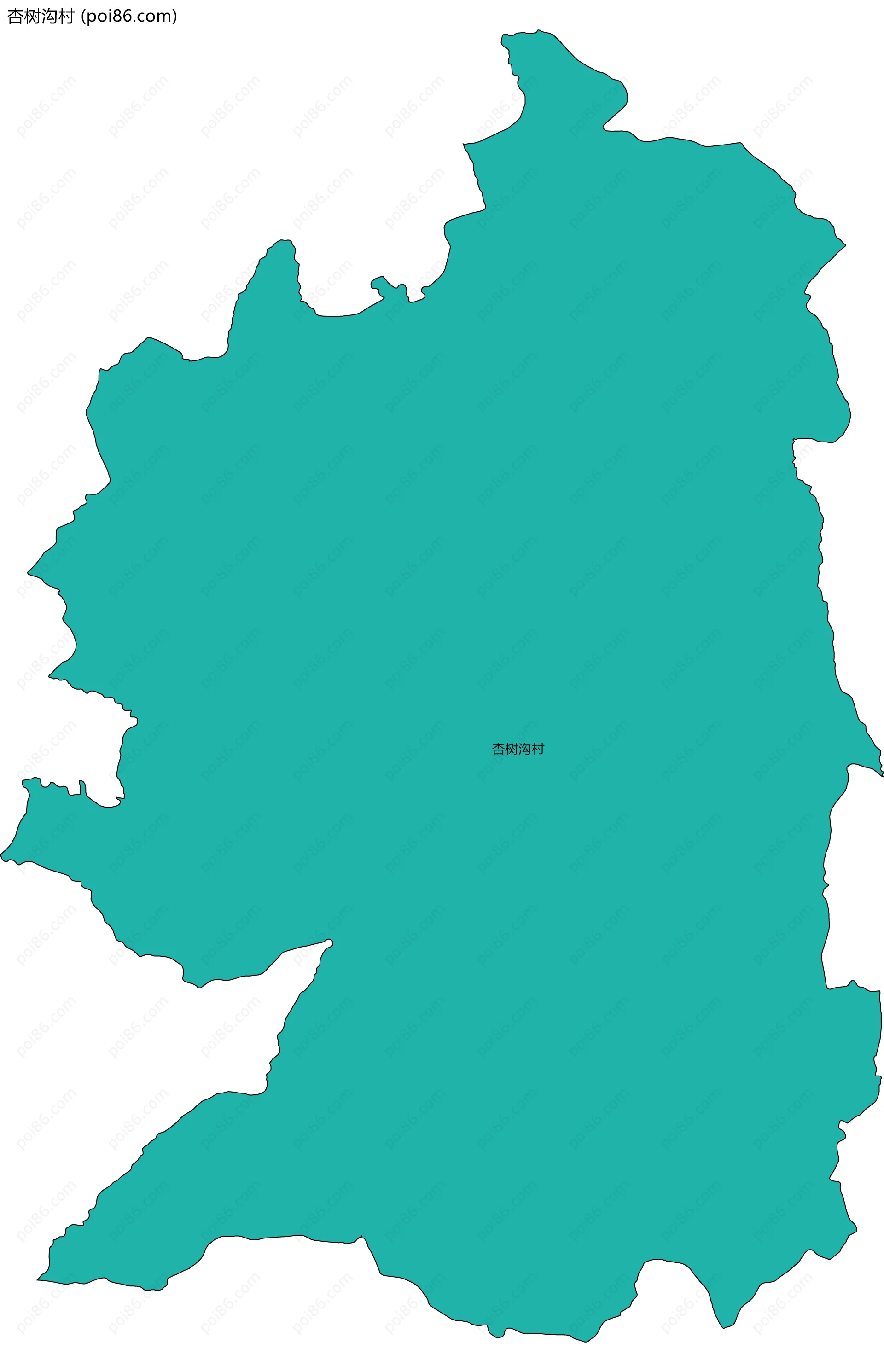 杏树沟村边界地图