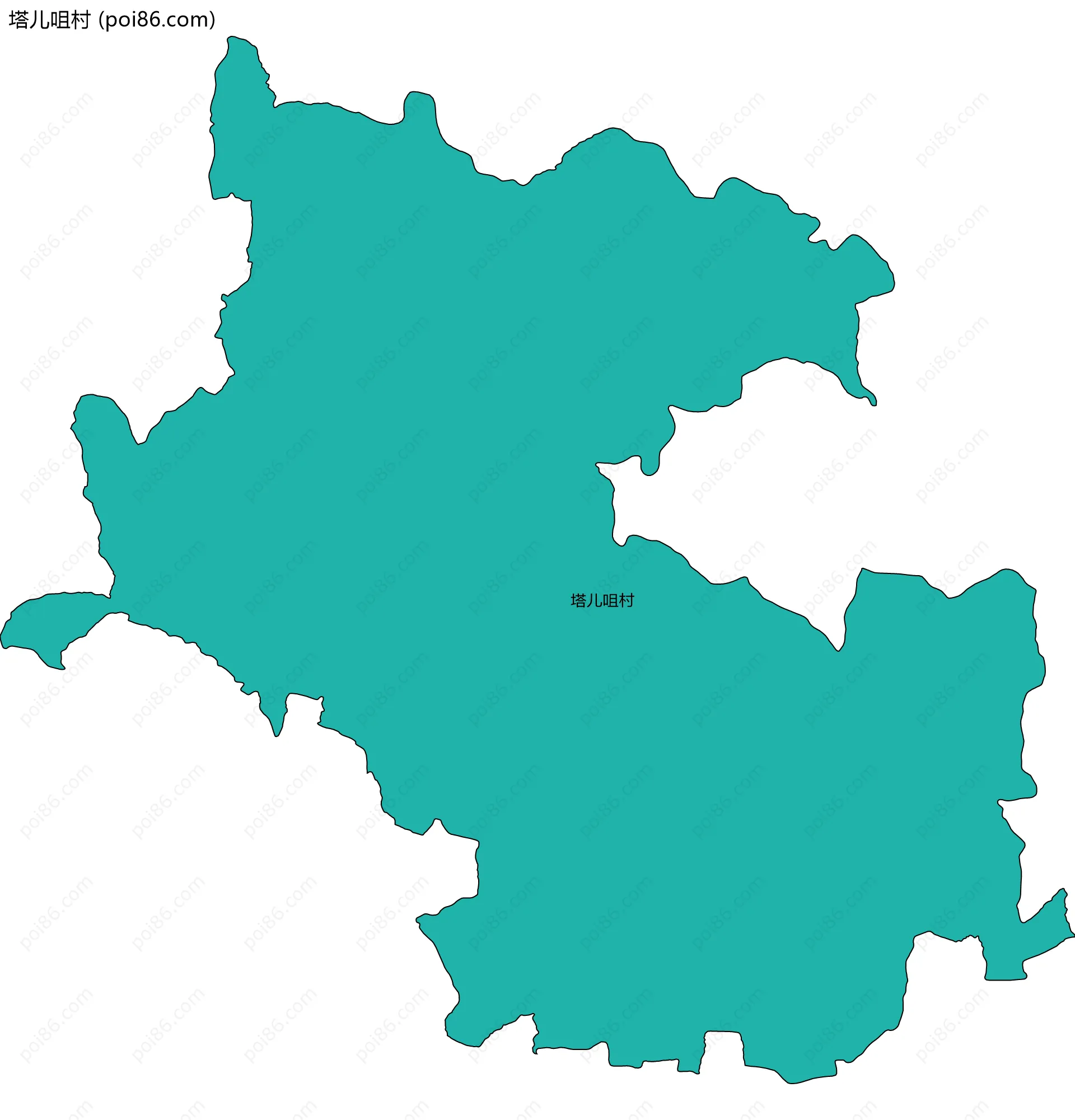塔儿咀村边界地图