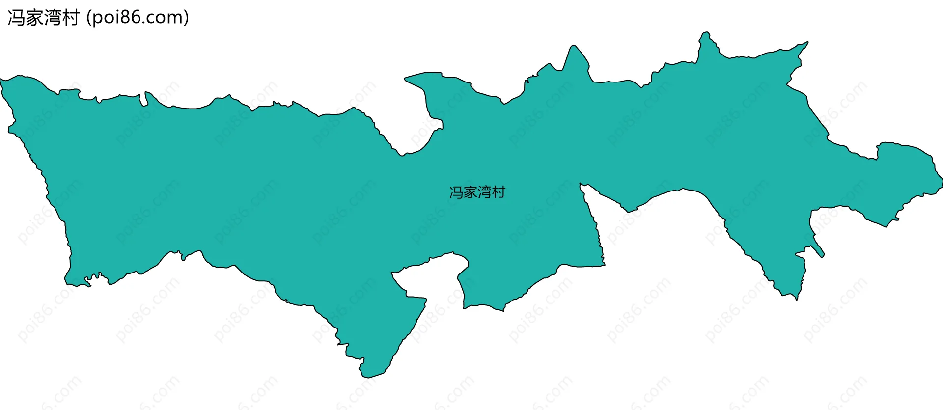 冯家湾村边界地图