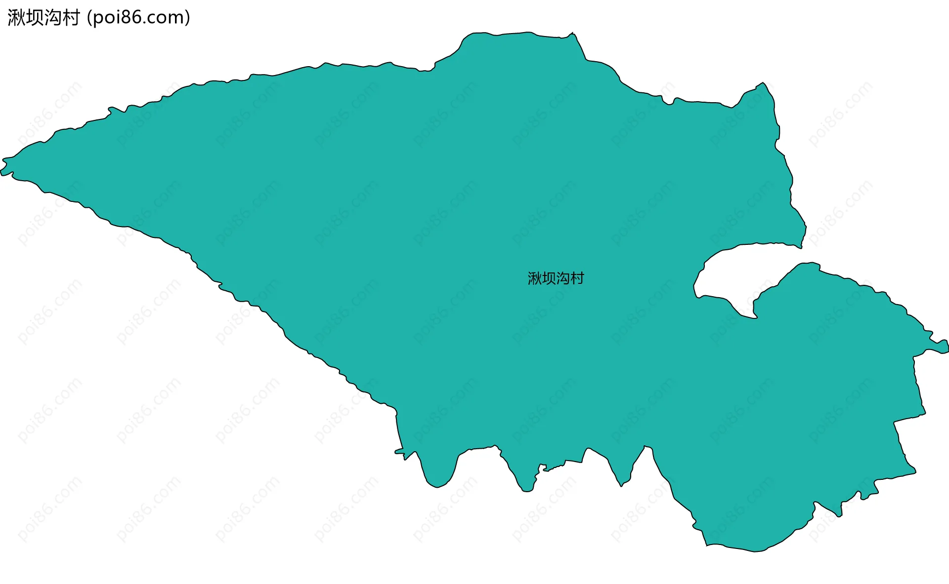 湫坝沟村边界地图