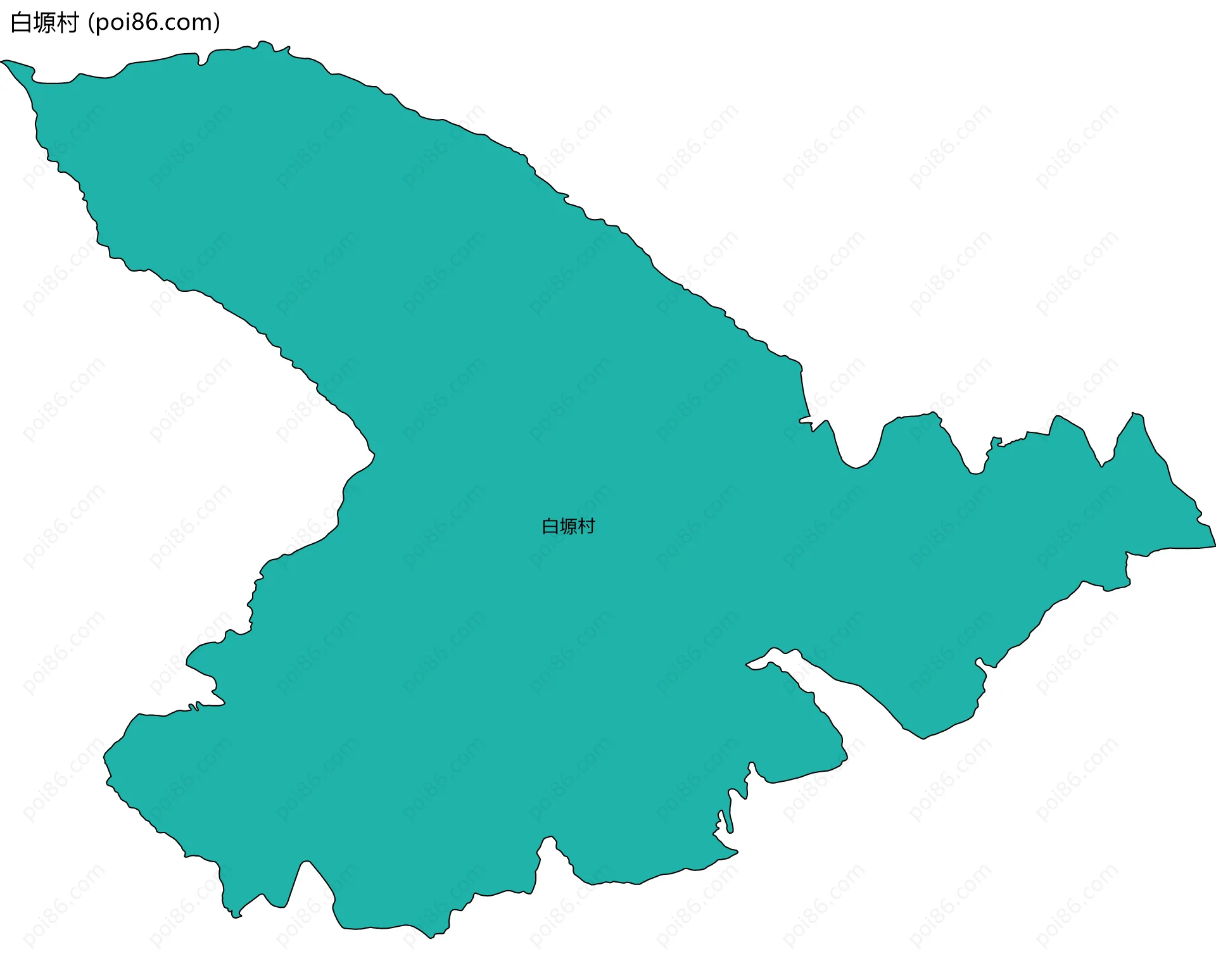 白塬村边界地图