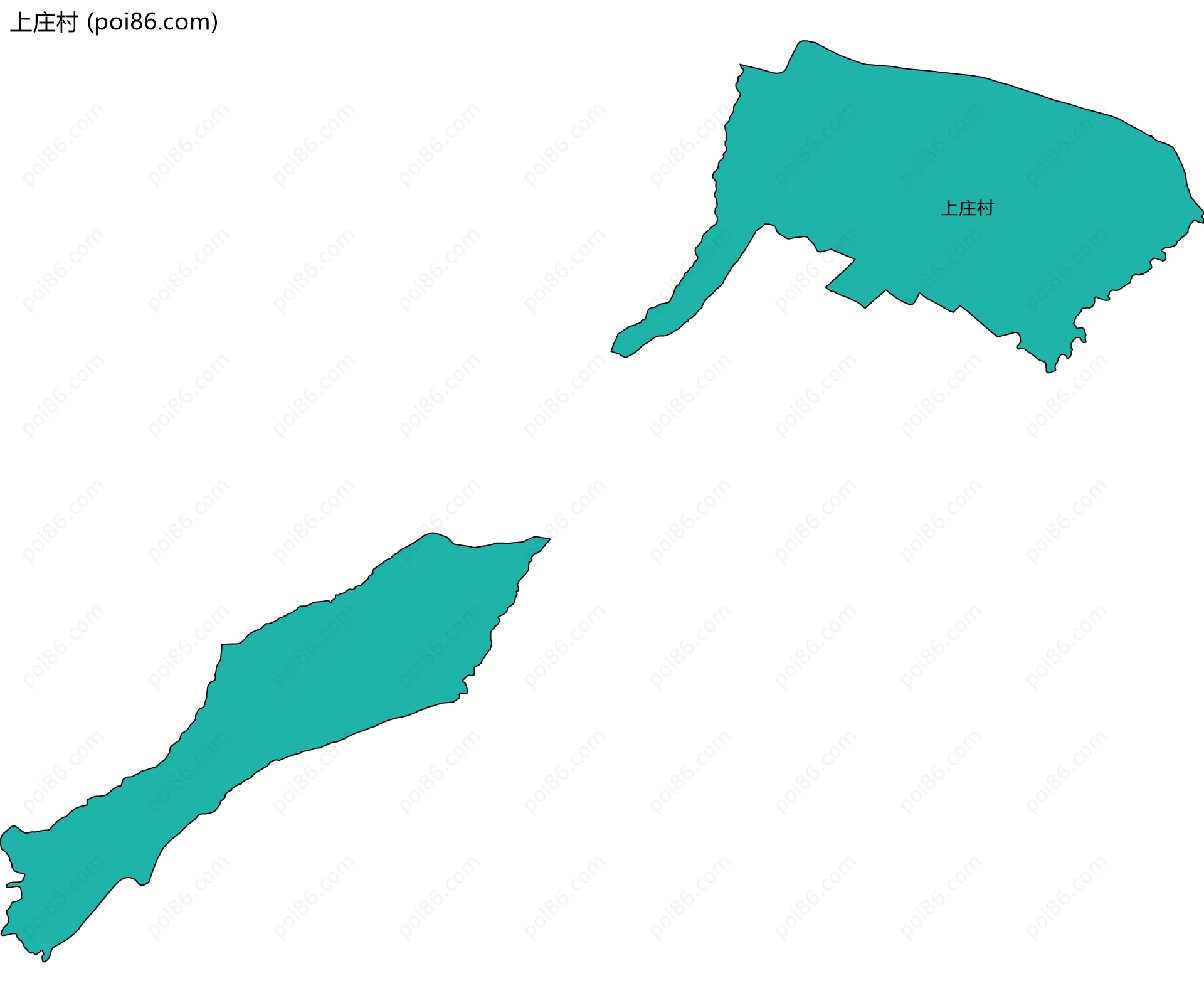 上庄村边界地图