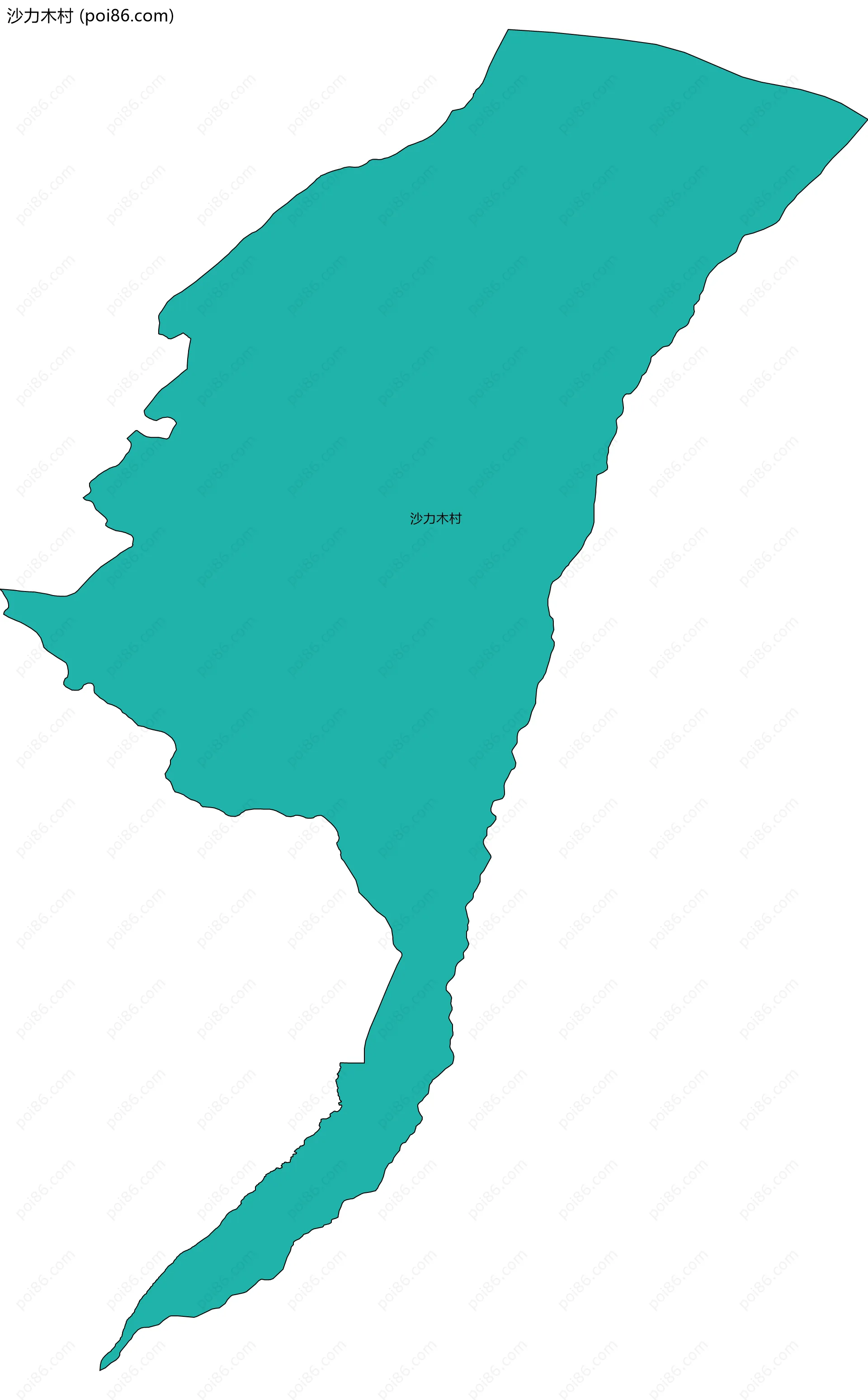 沙力木村边界地图