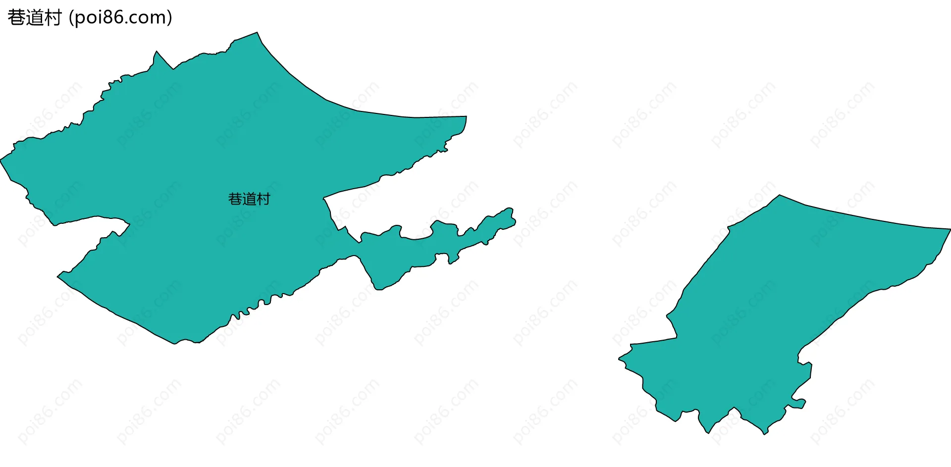 巷道村边界地图