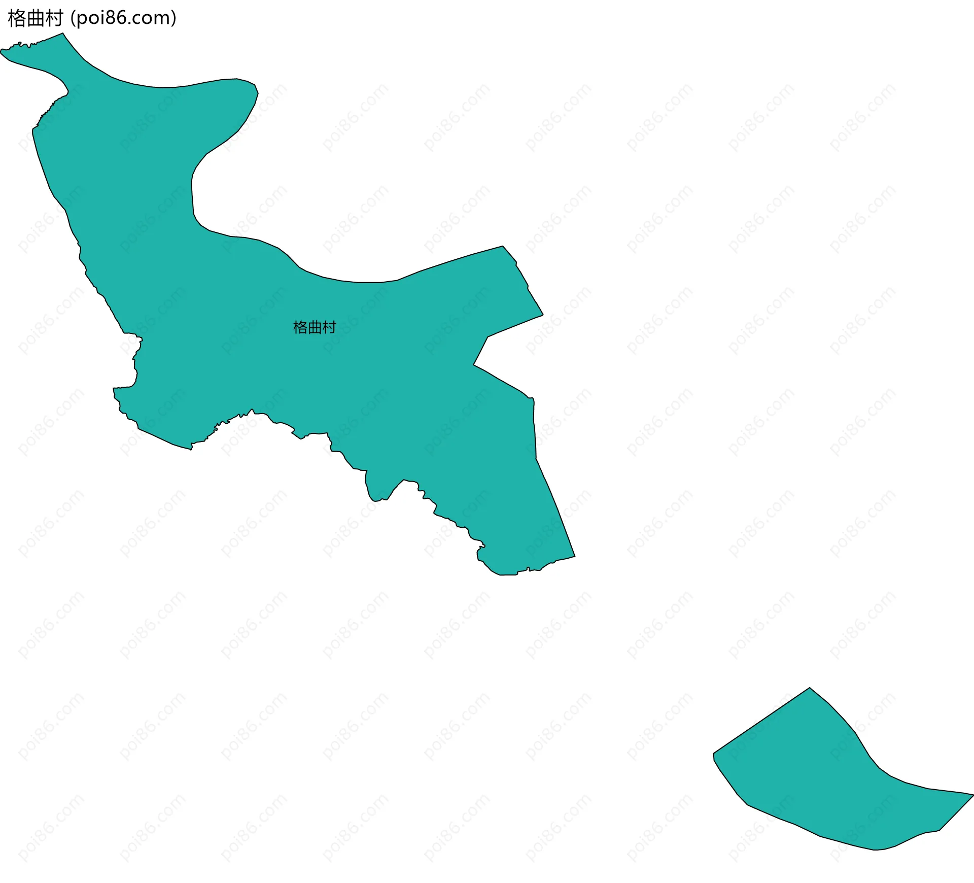 格曲村边界地图