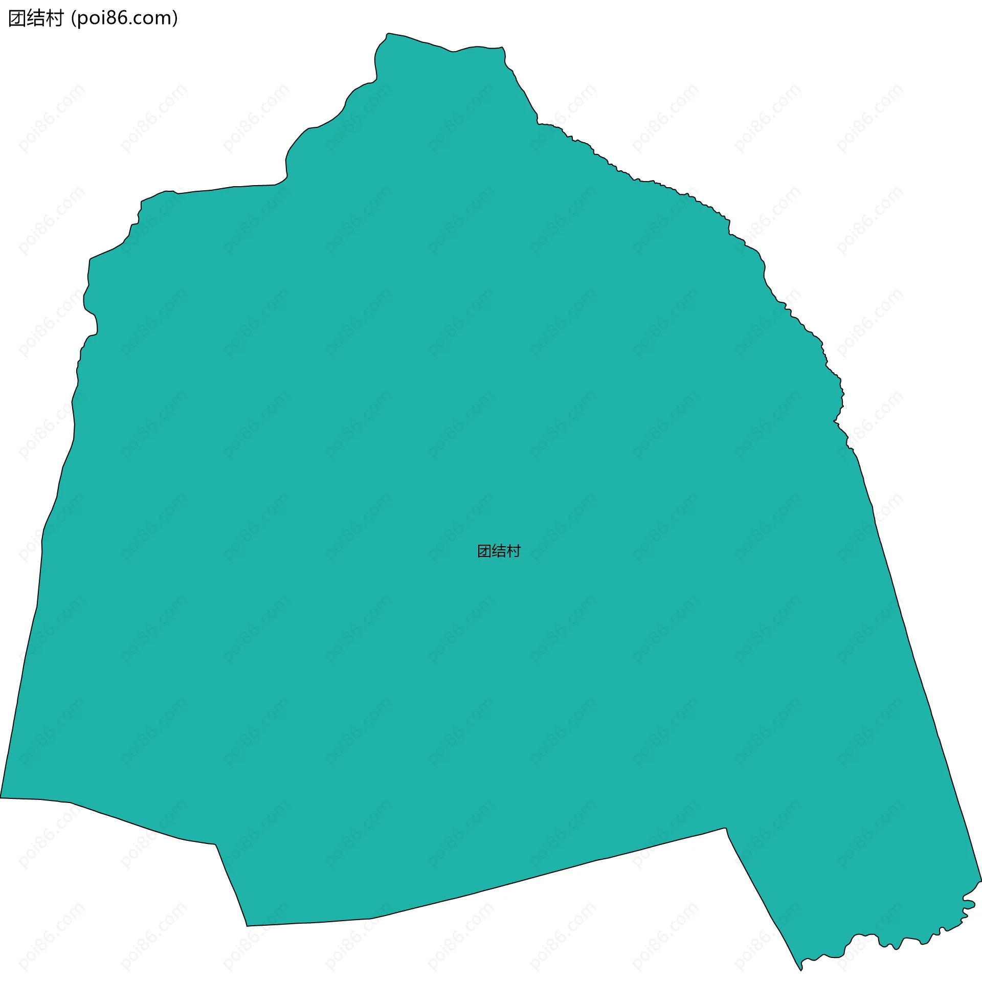 团结村边界地图
