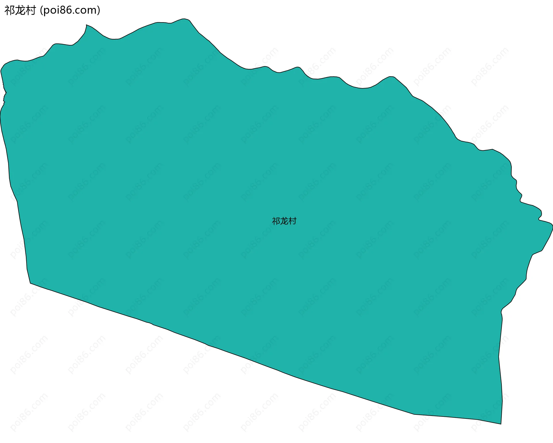 祁龙村边界地图