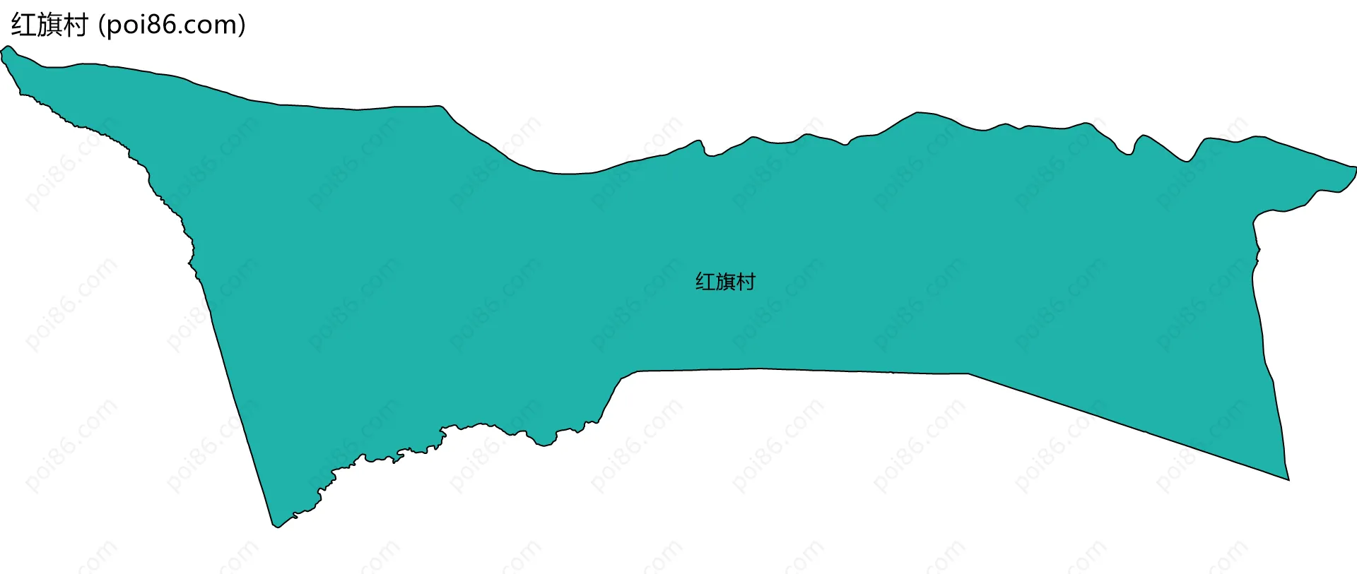 红旗村边界地图