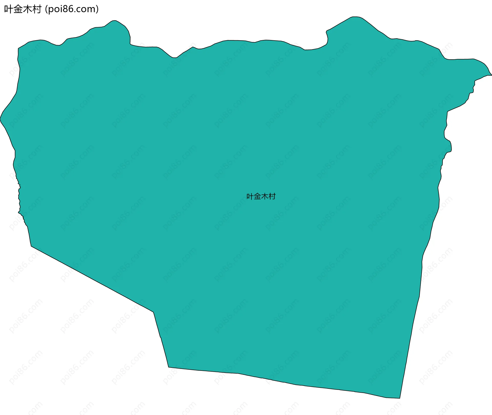 叶金木村边界地图