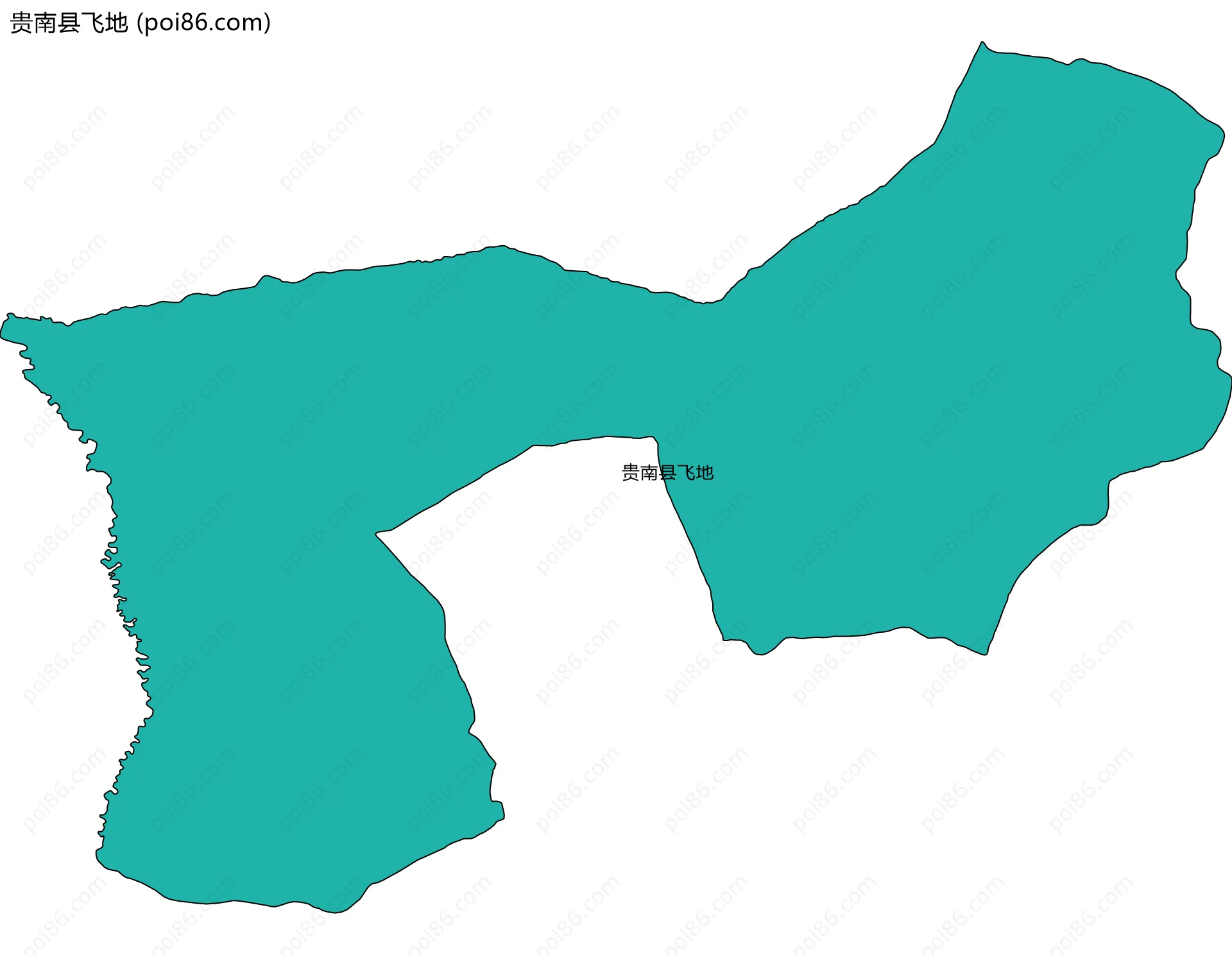 贵南县飞地边界地图