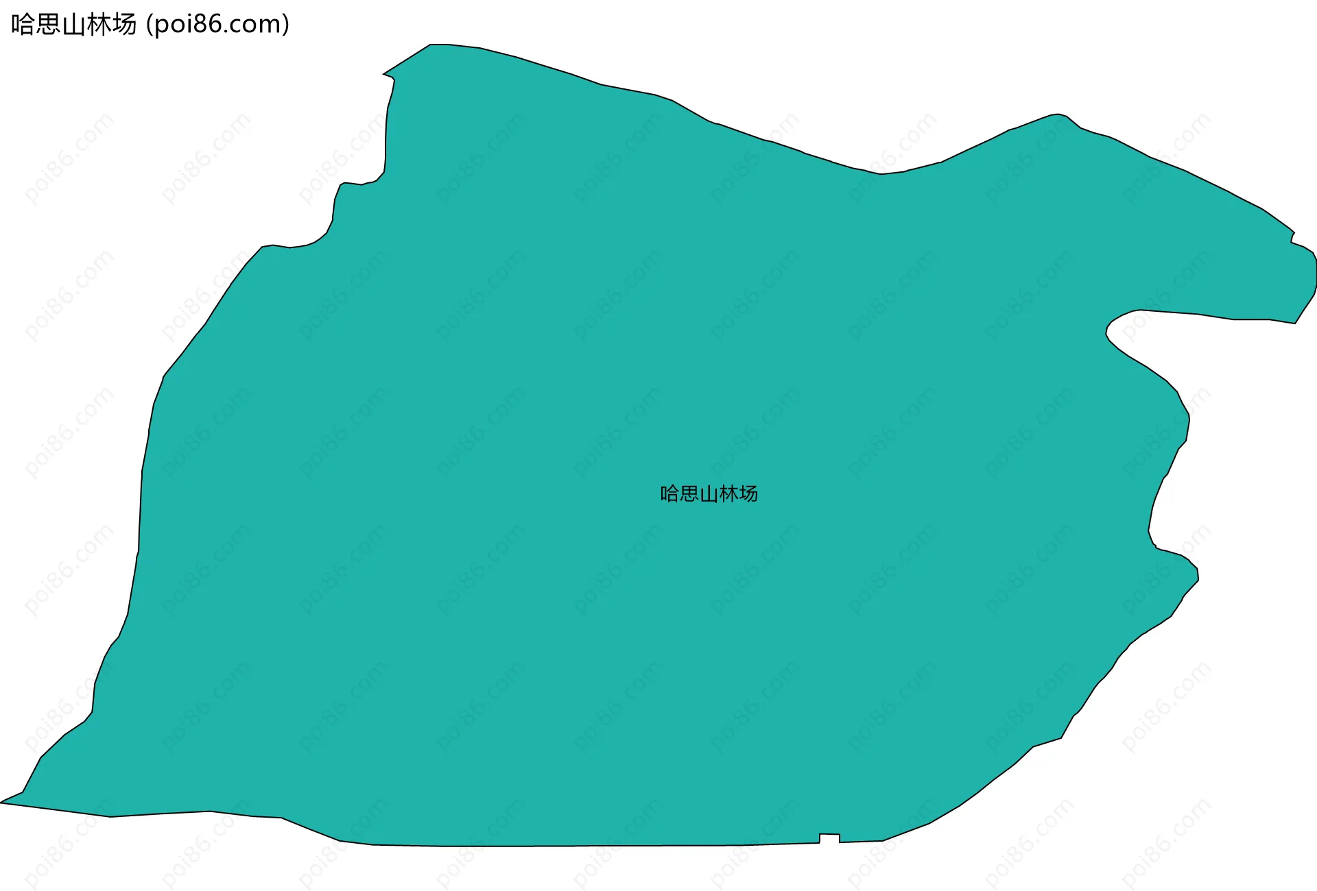 哈思山林场边界地图