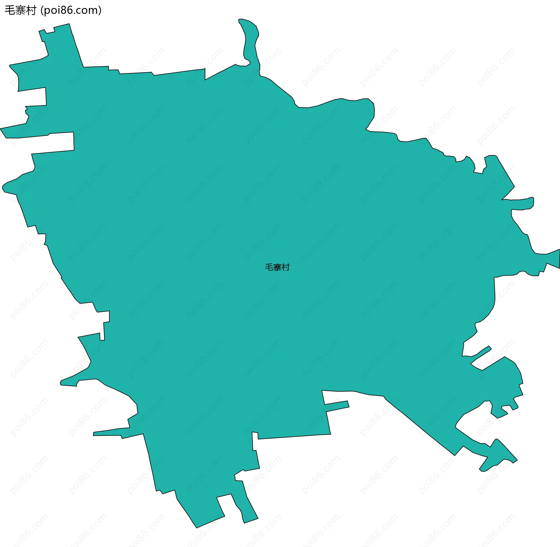 毛寨村边界地图