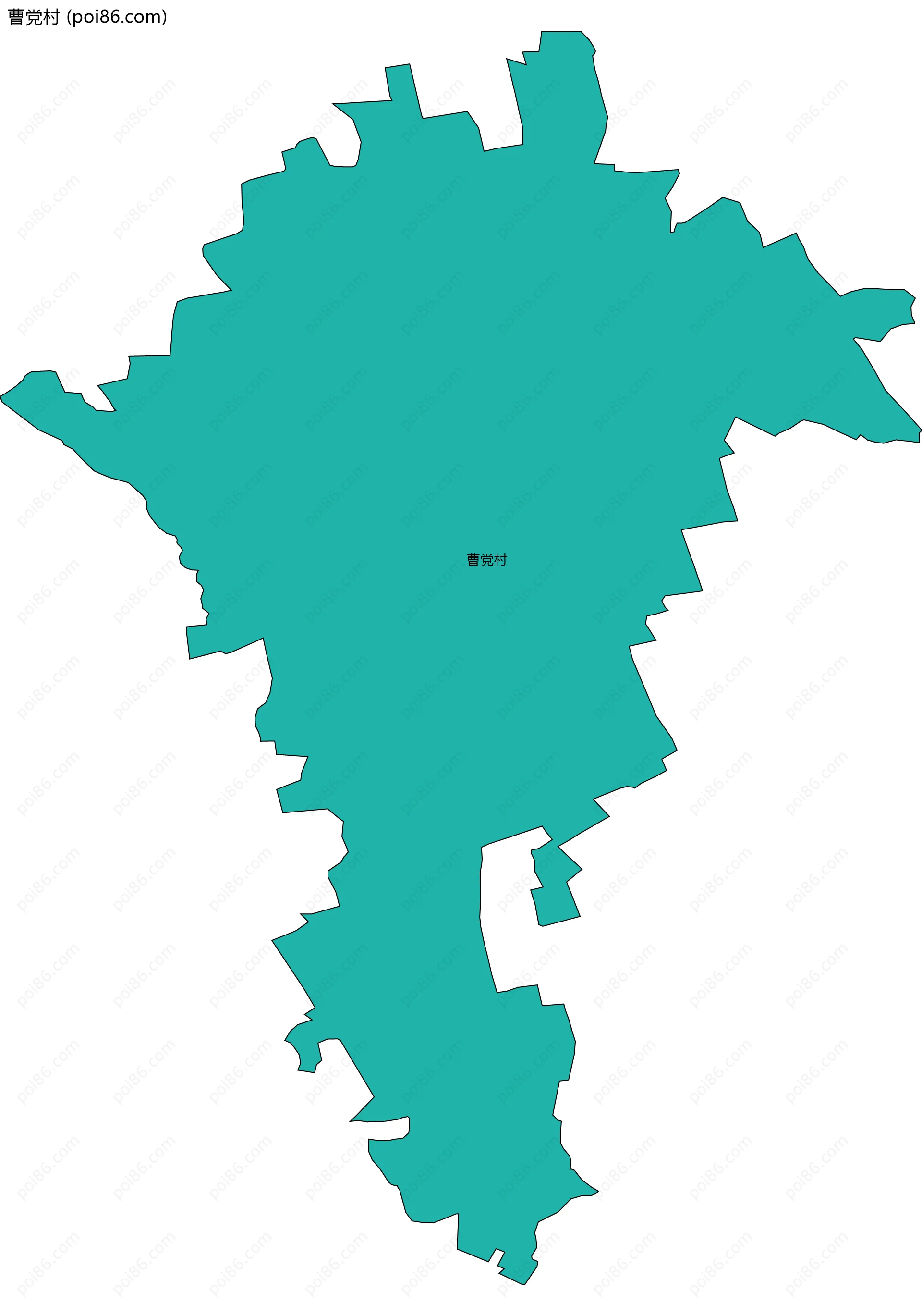 曹党村边界地图