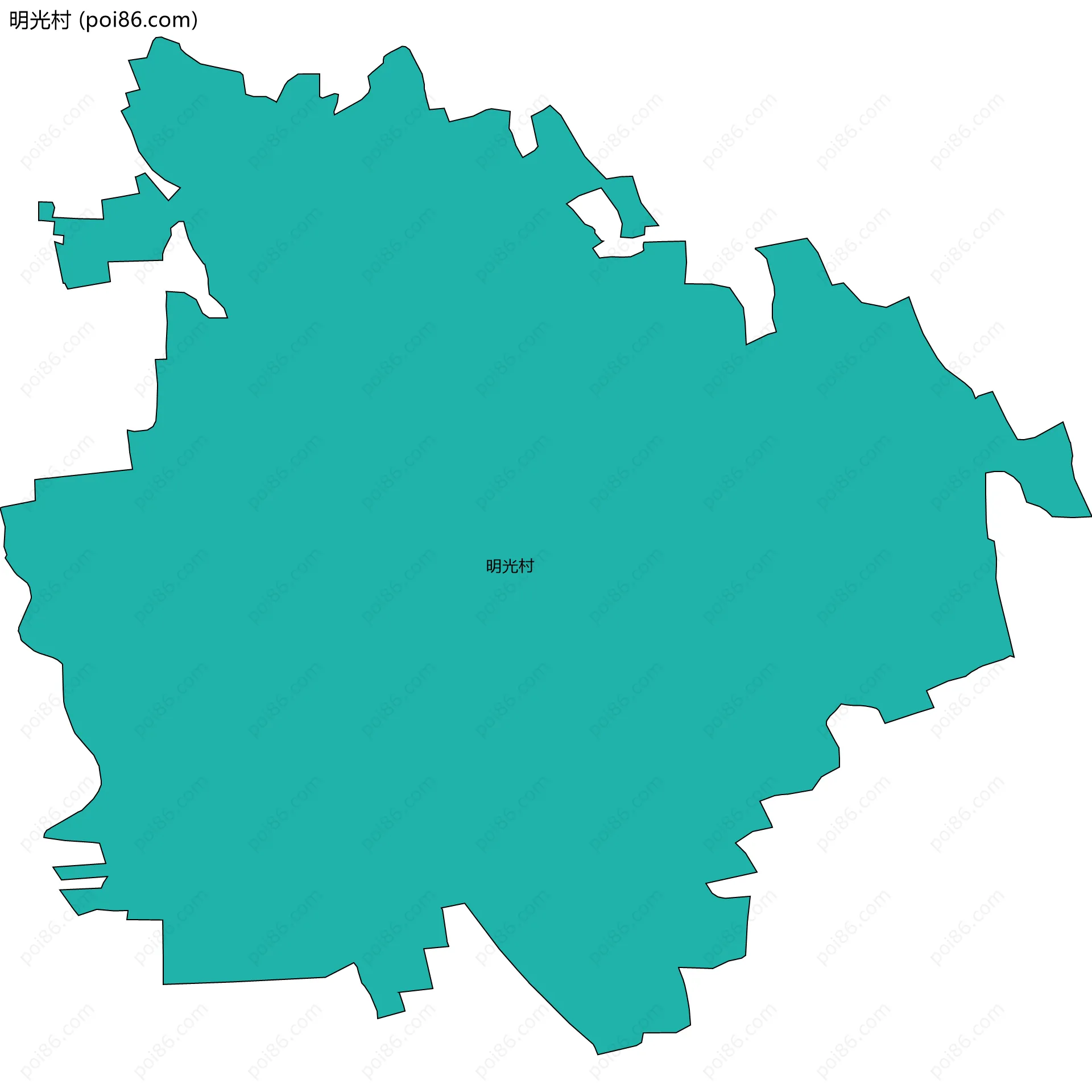 明光村边界地图