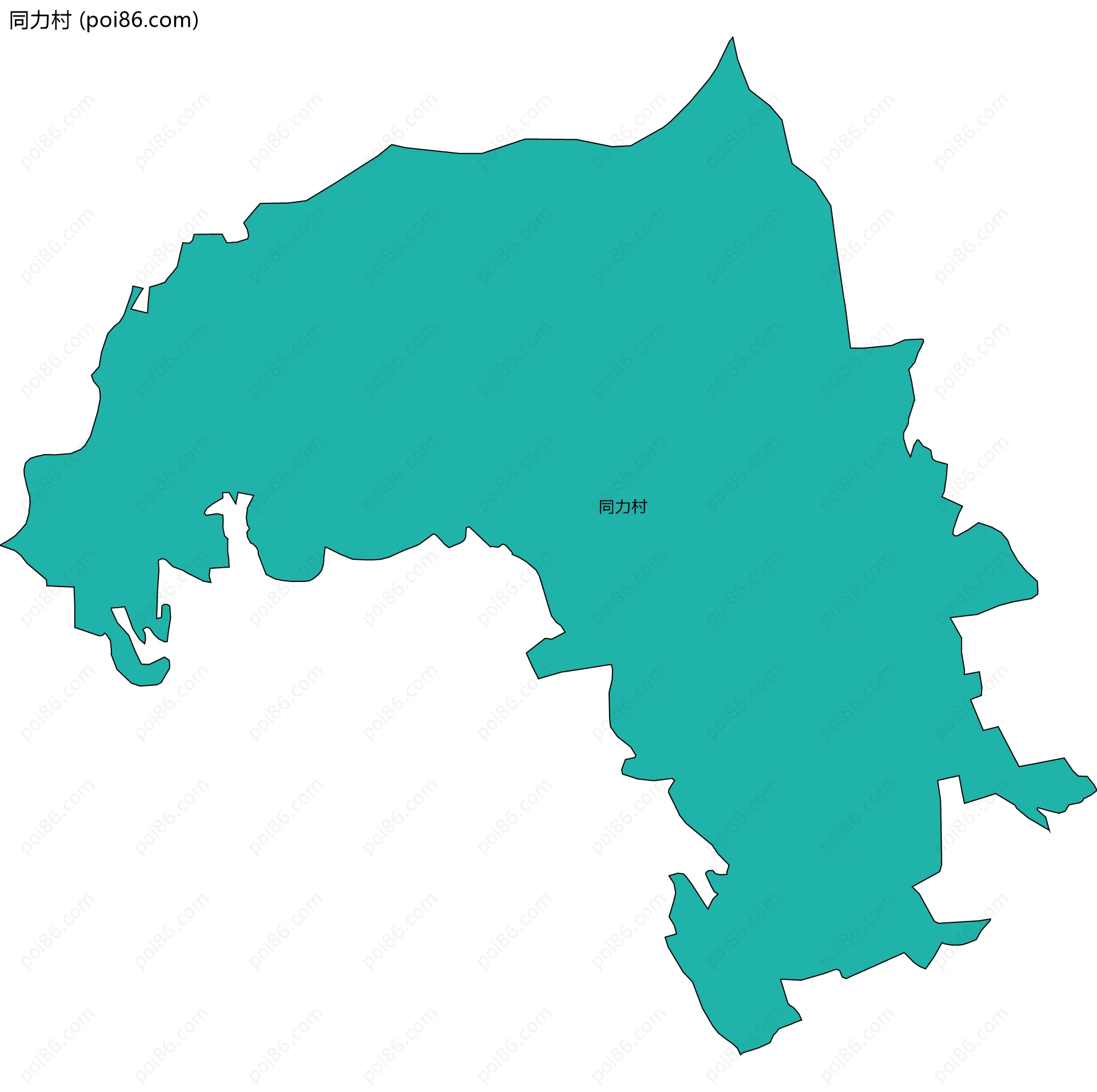 同力村边界地图