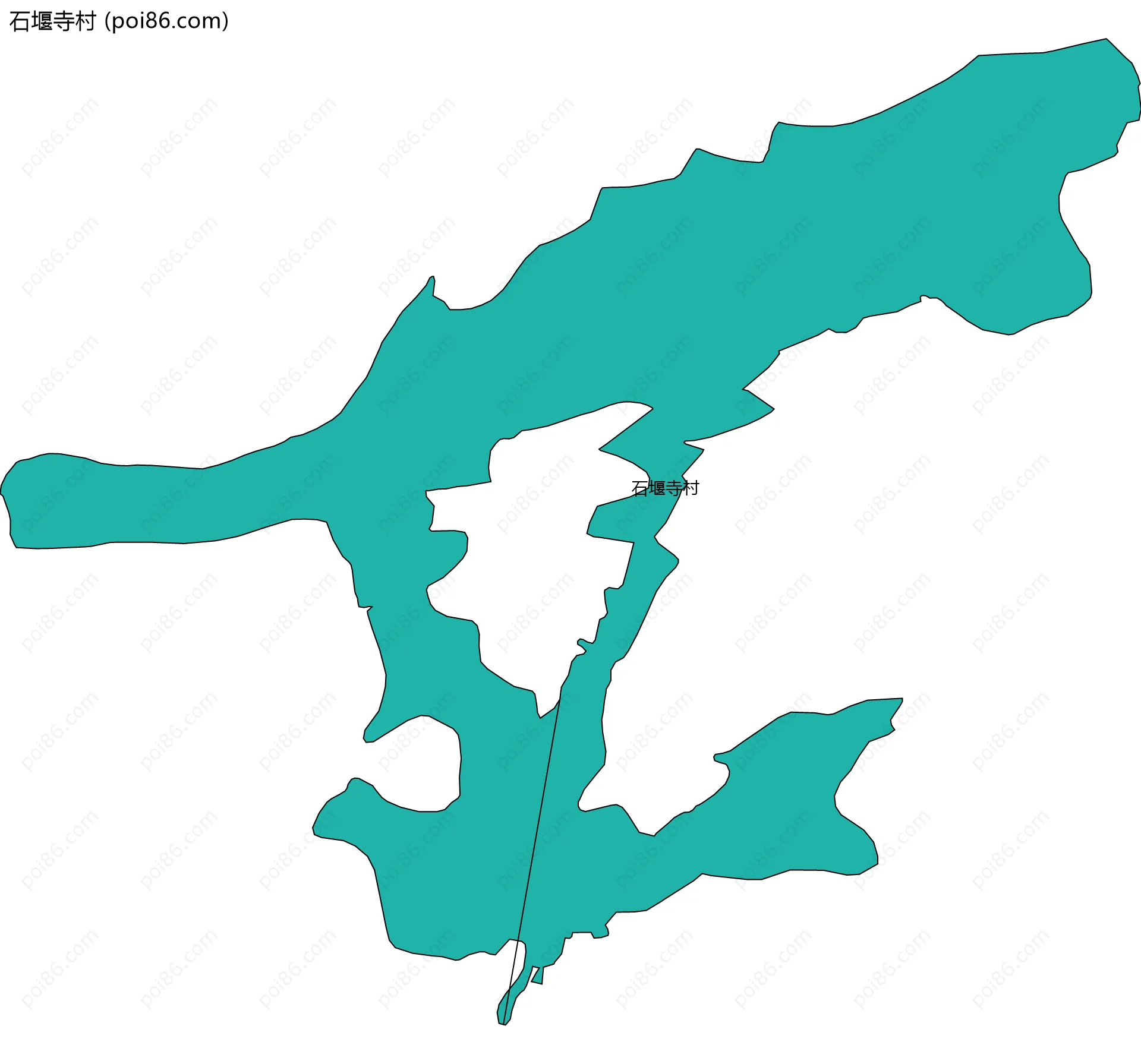 石堰寺村边界地图