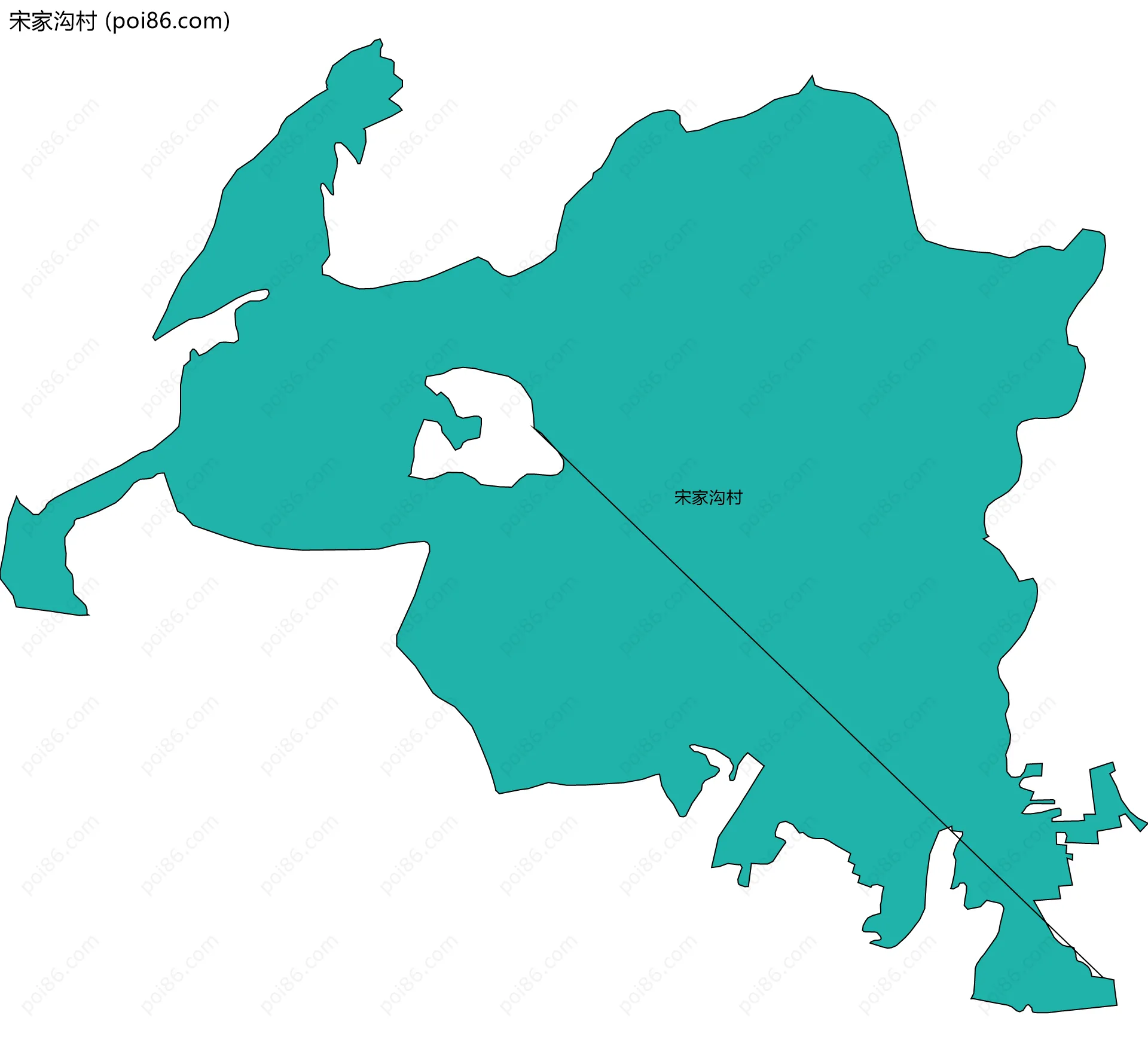 宋家沟村边界地图