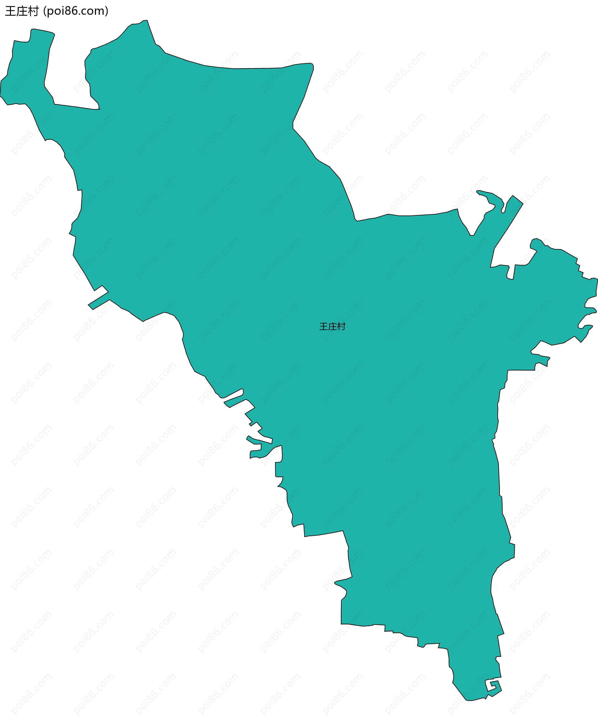 王庄村边界地图
