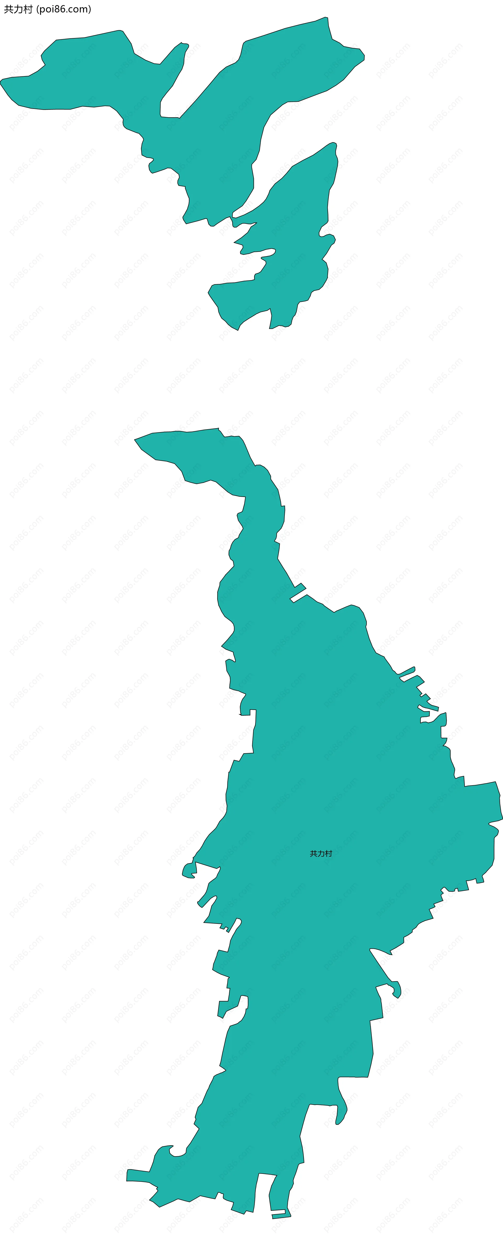 共力村边界地图