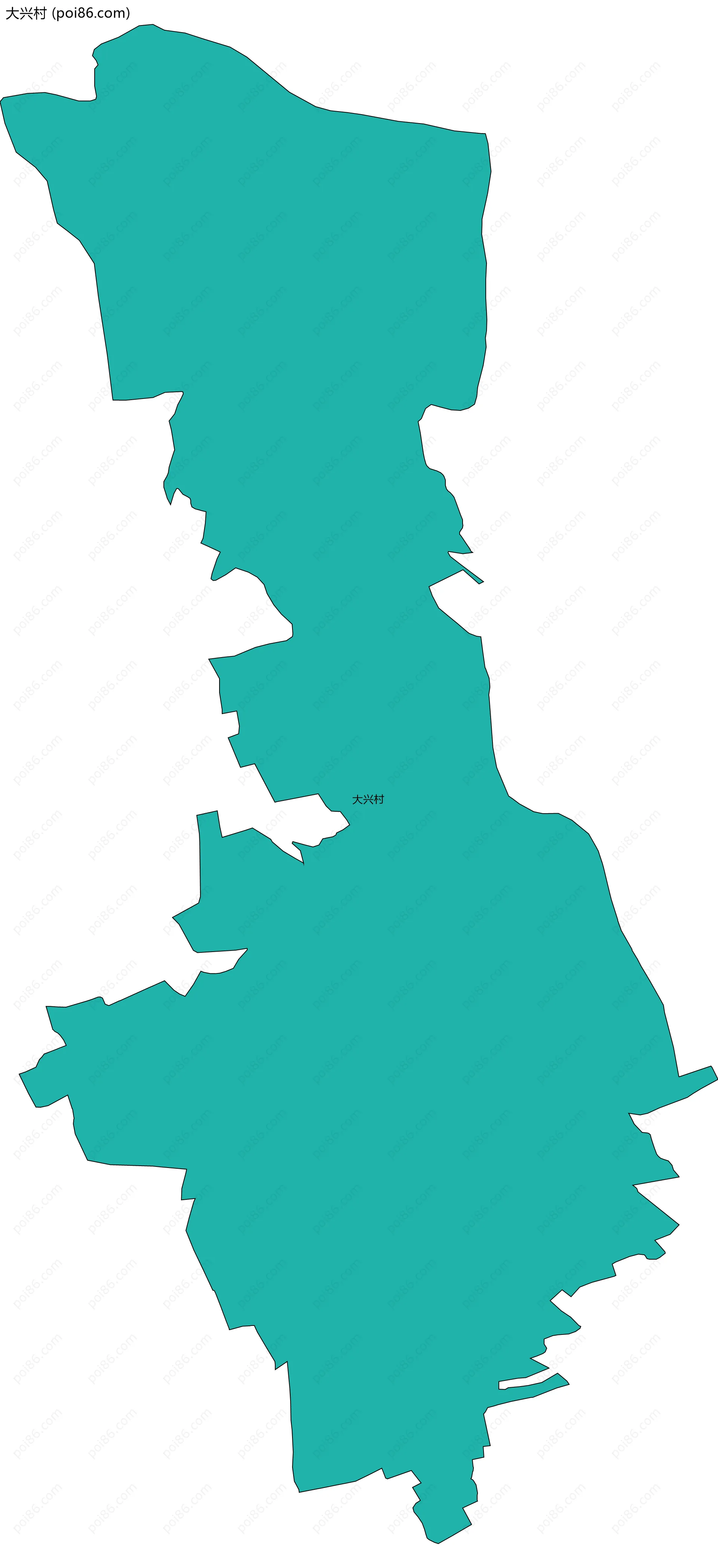 大兴村边界地图