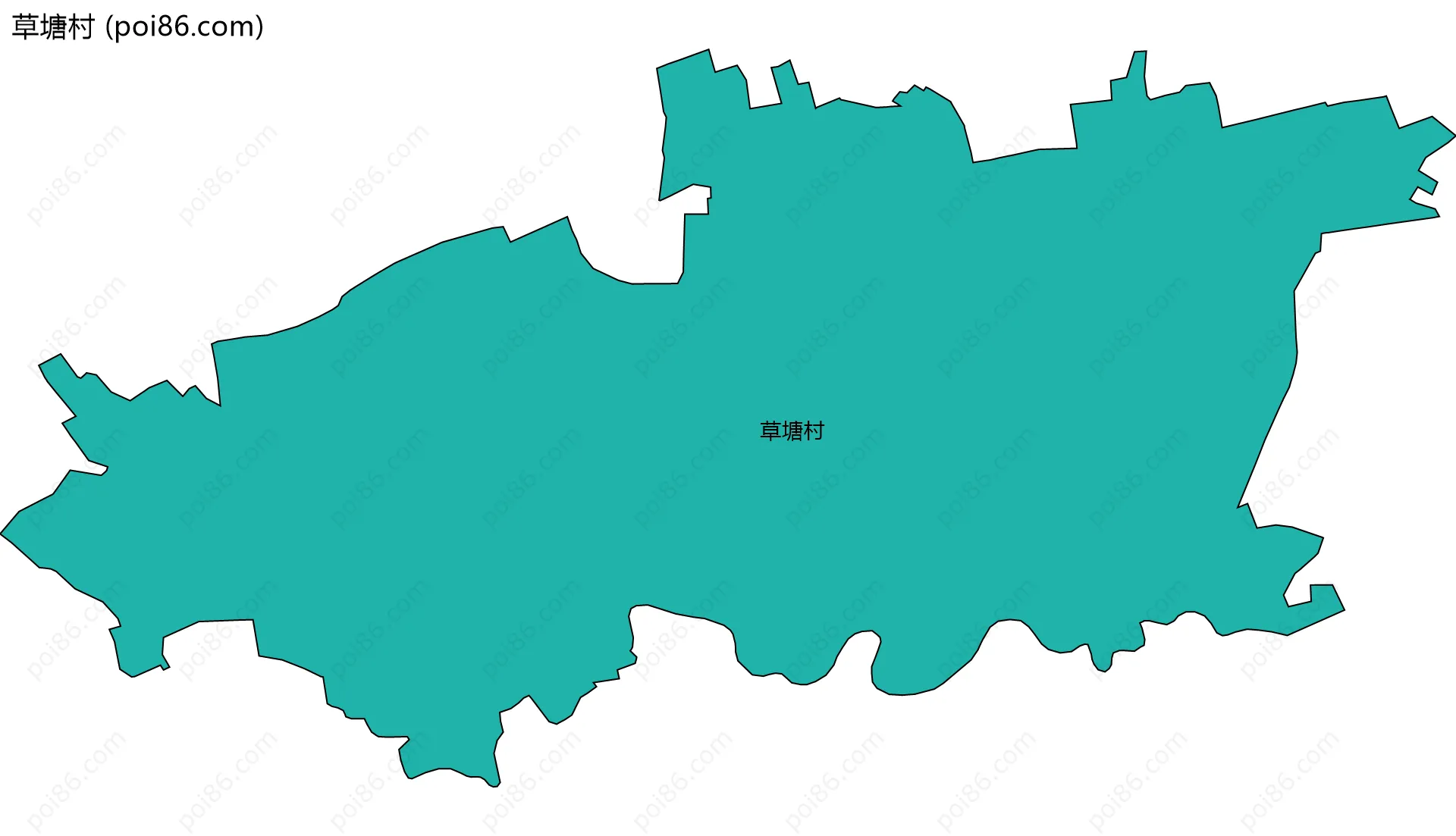 草塘村边界地图