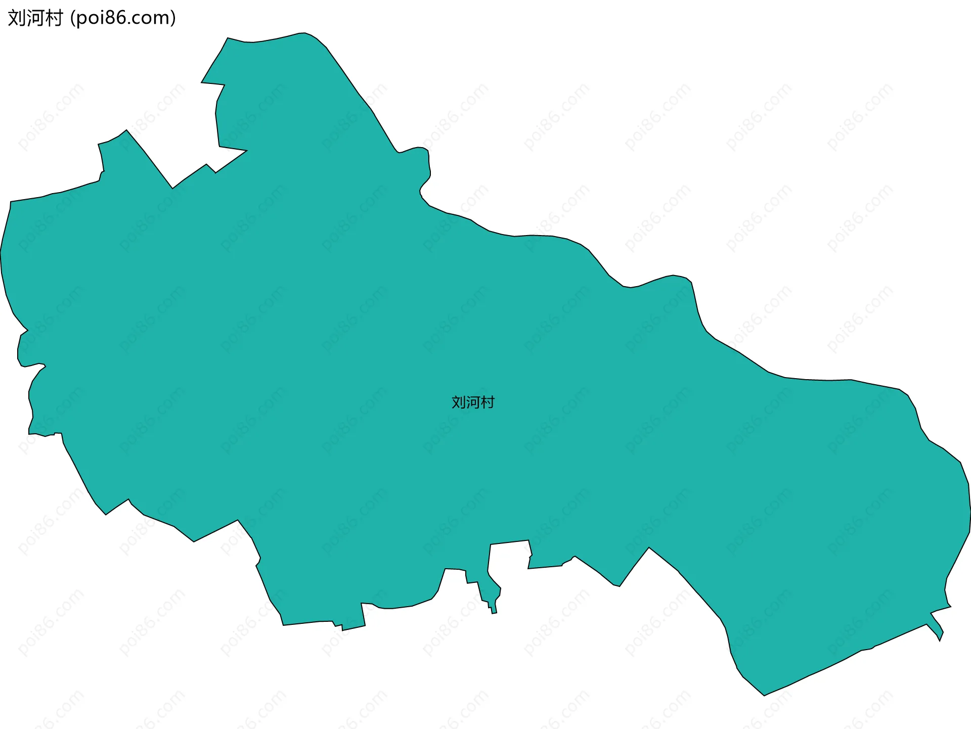 刘河村边界地图