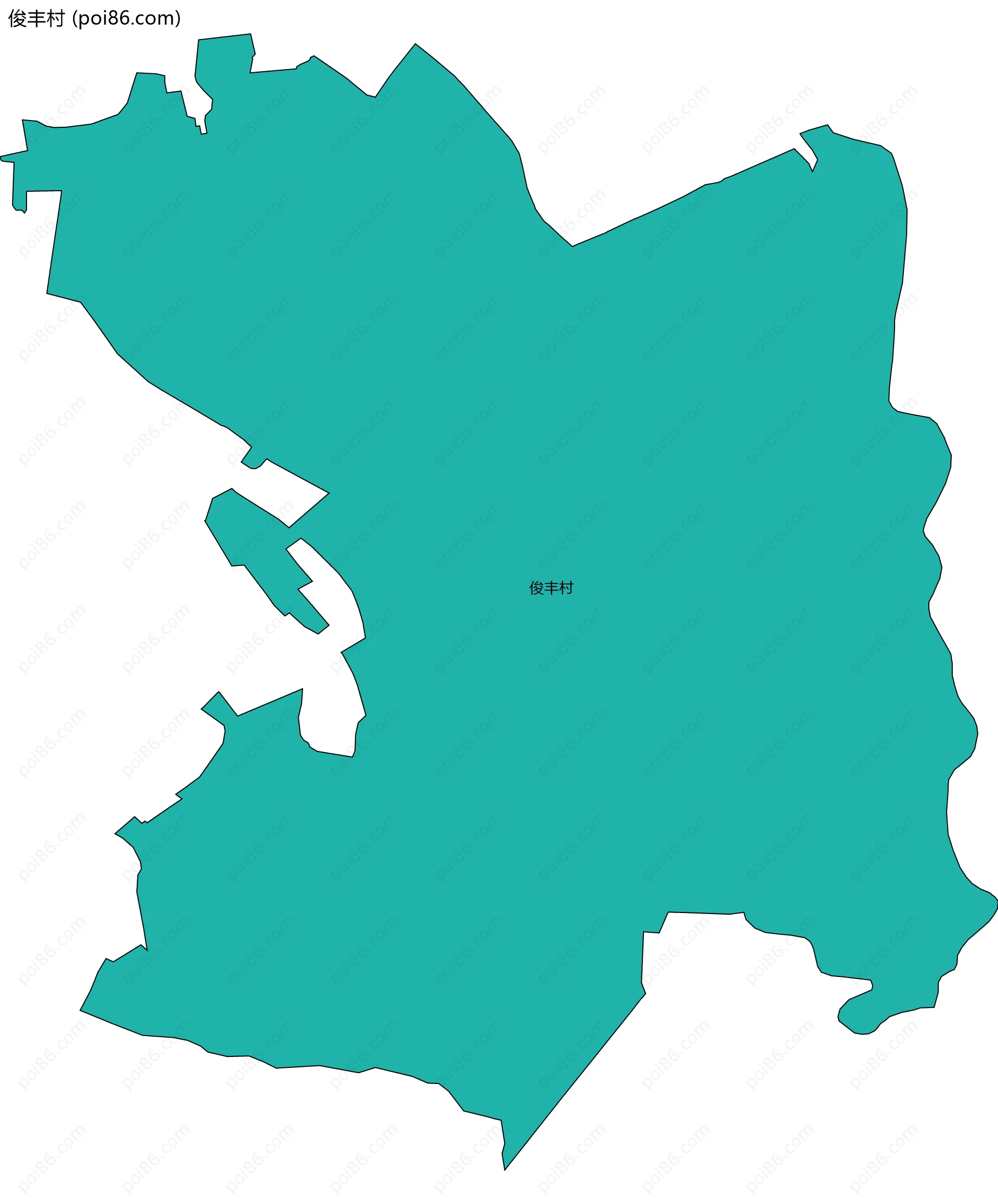 俊丰村边界地图