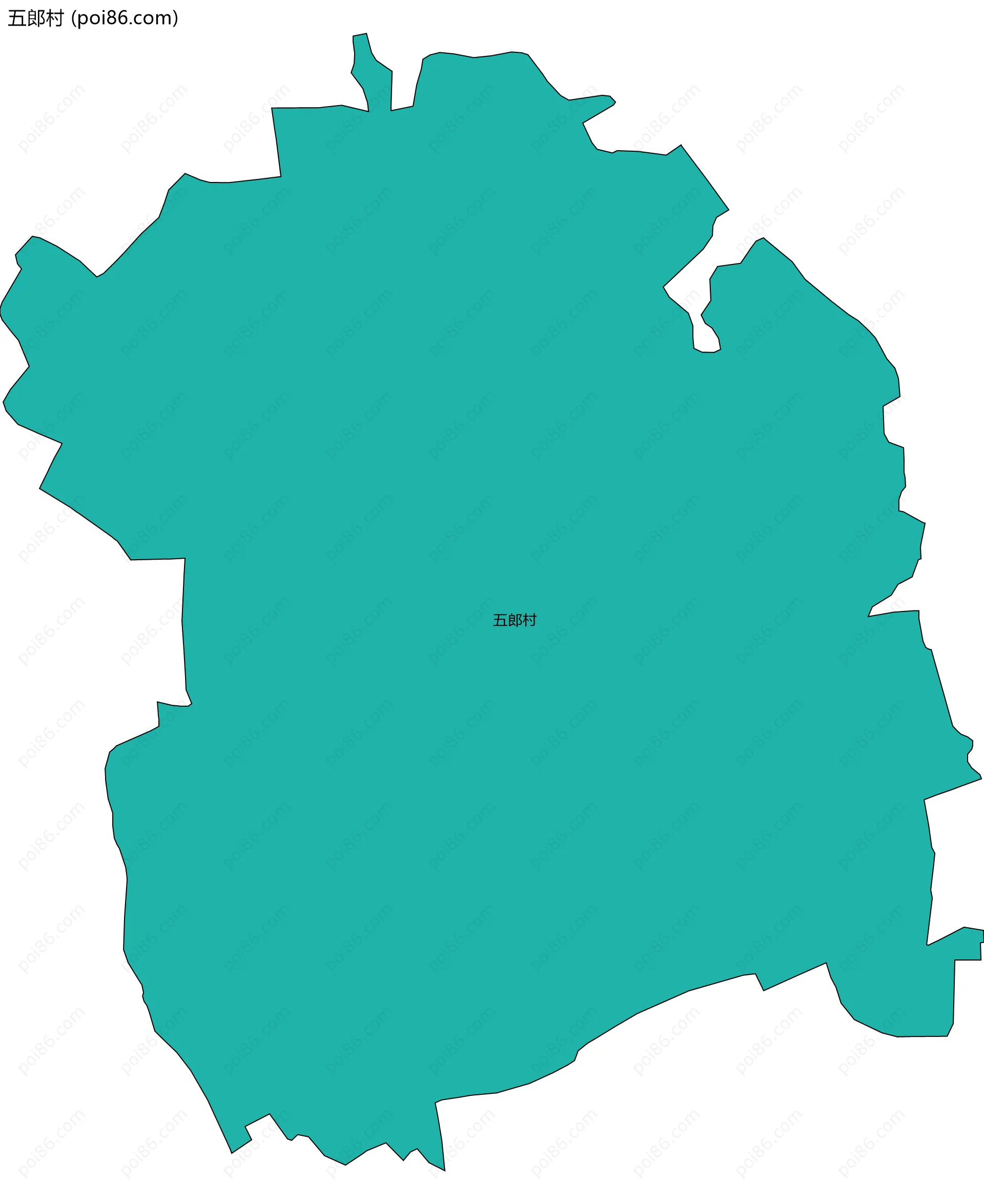 五郎村边界地图