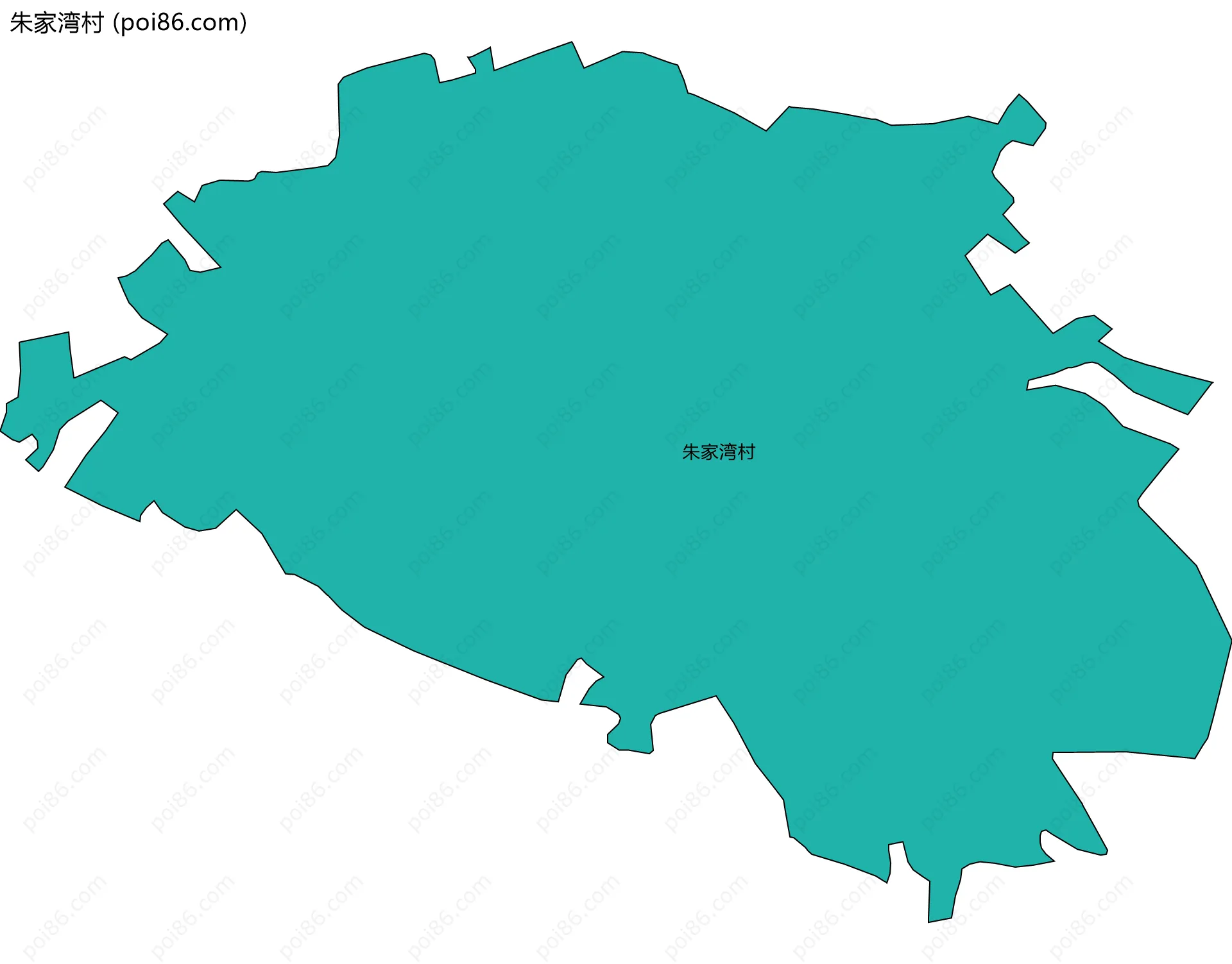 朱家湾村边界地图