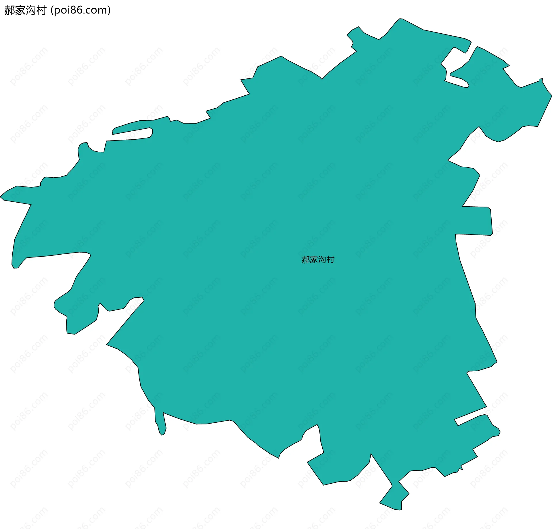 郝家沟村边界地图