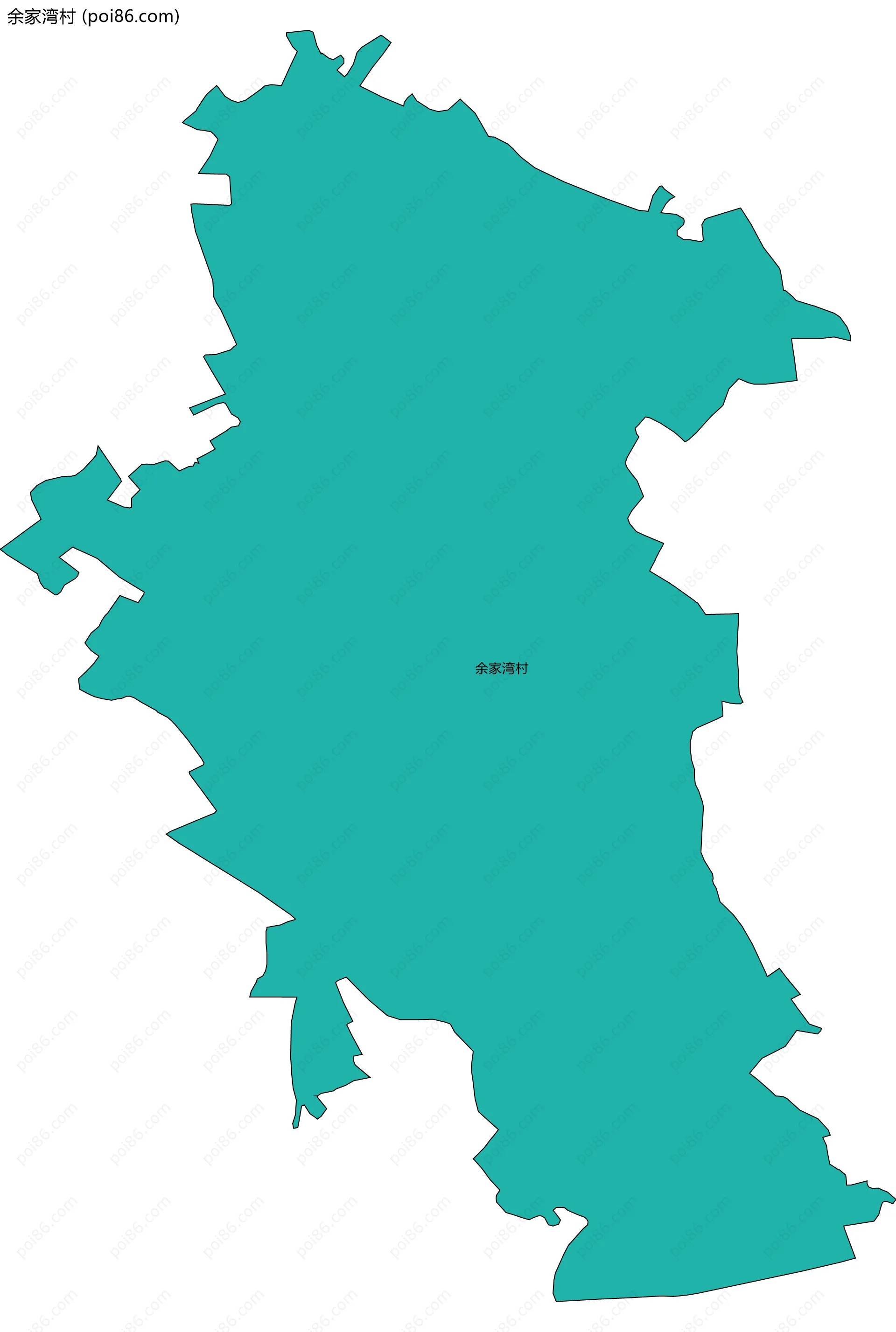 余家湾村边界地图