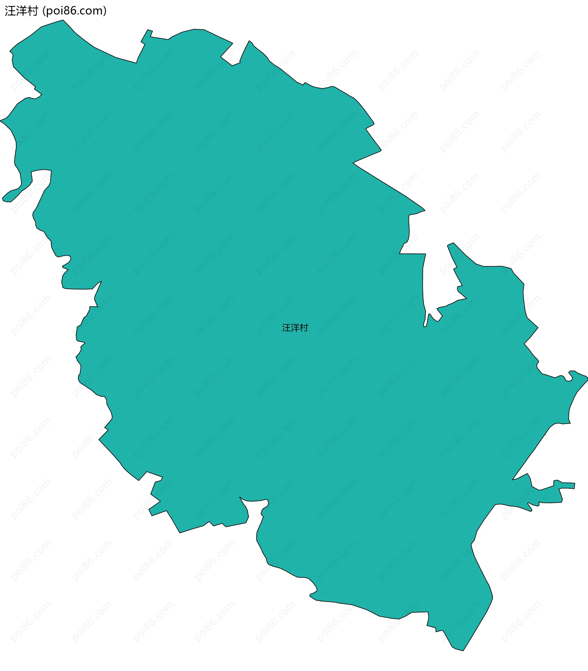 汪洋村边界地图