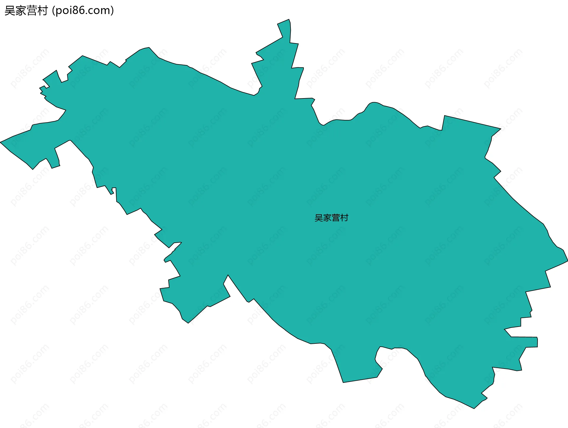 吴家营村边界地图