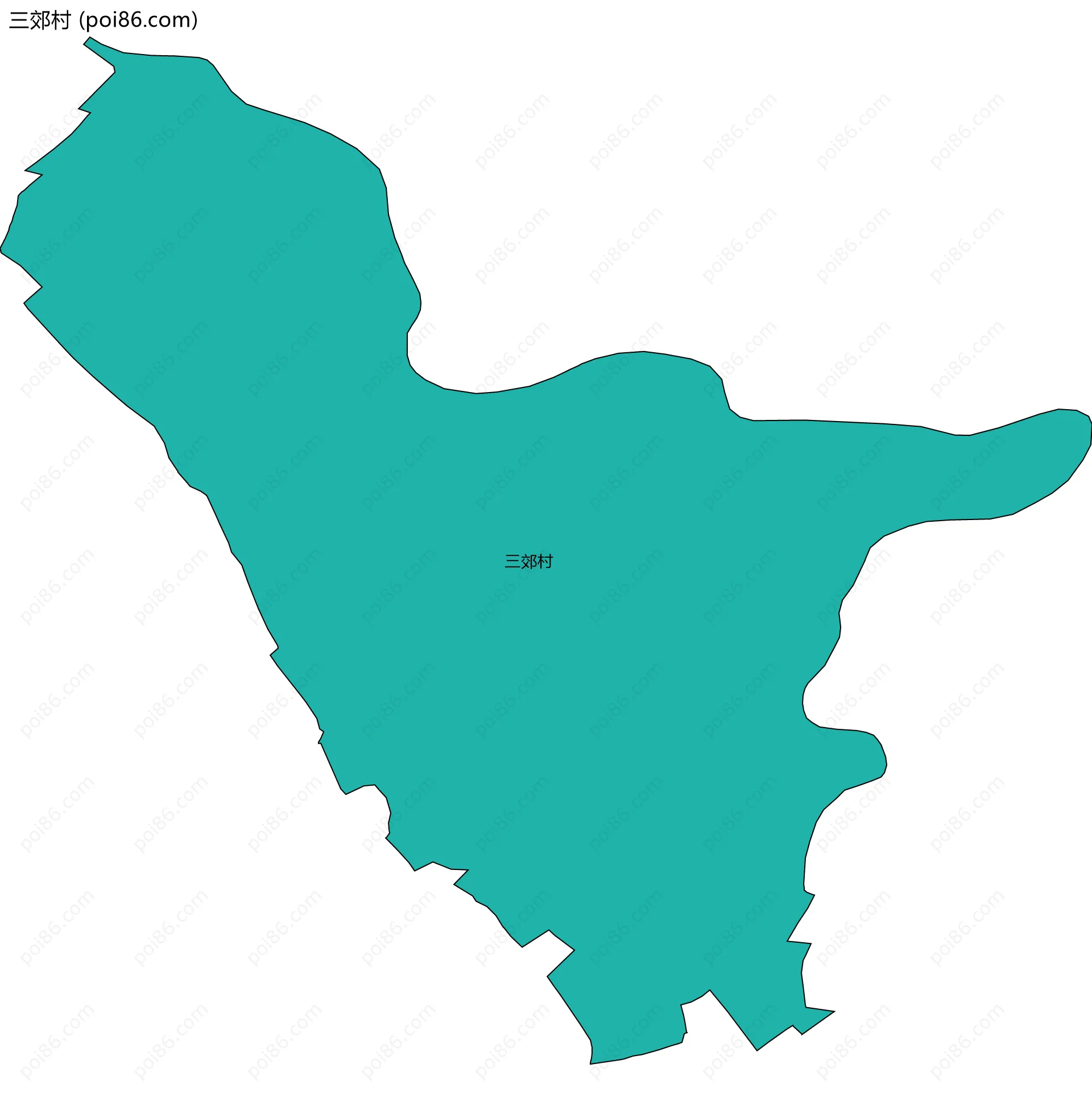 三郊村边界地图