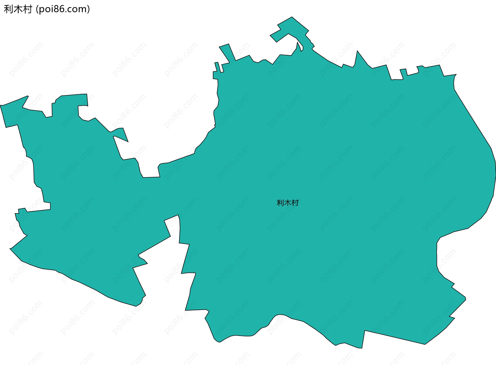 利木村边界地图