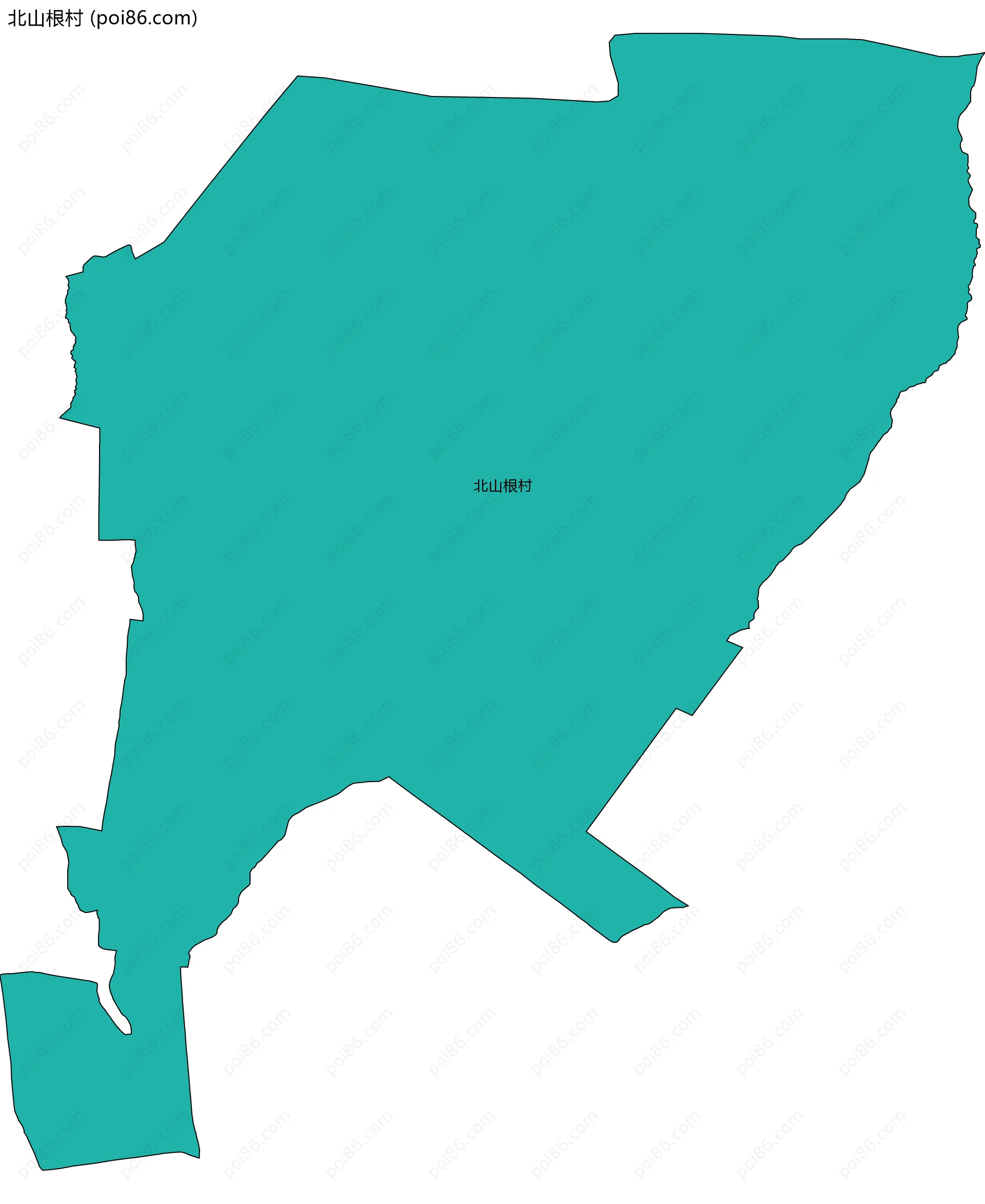 北山根村边界地图