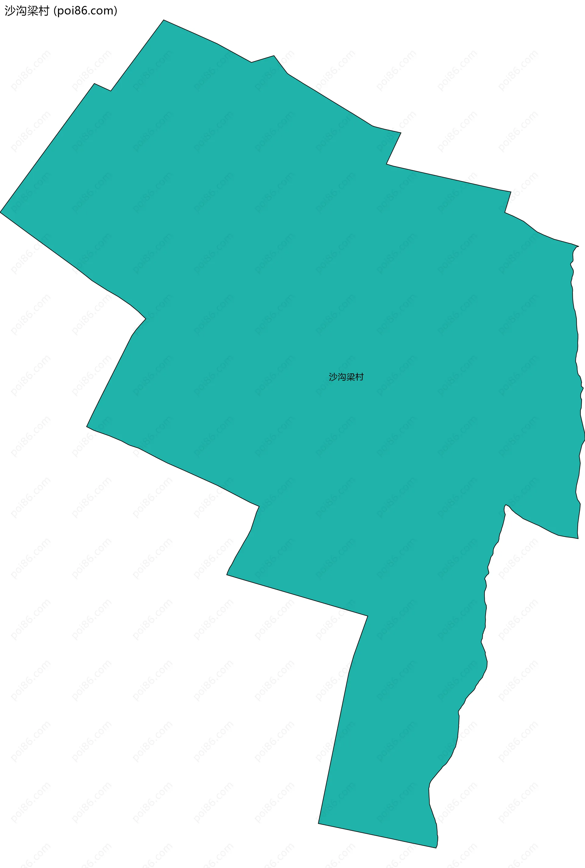 沙沟梁村边界地图