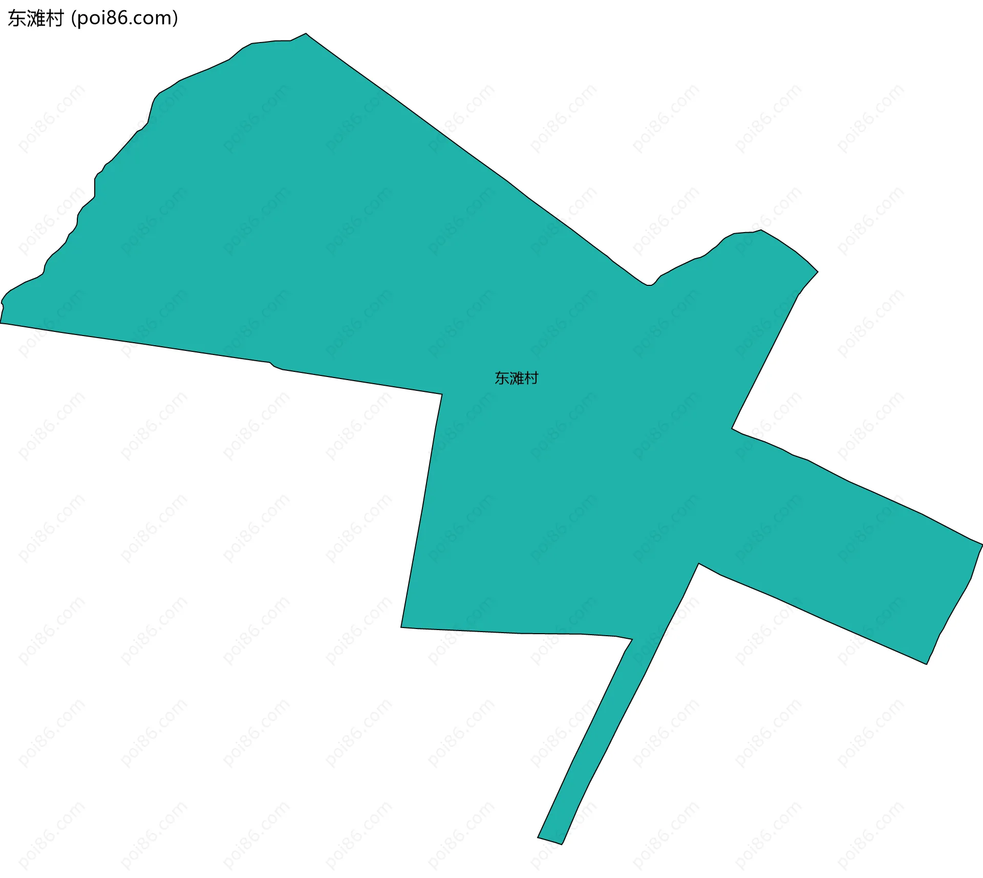 东滩村边界地图