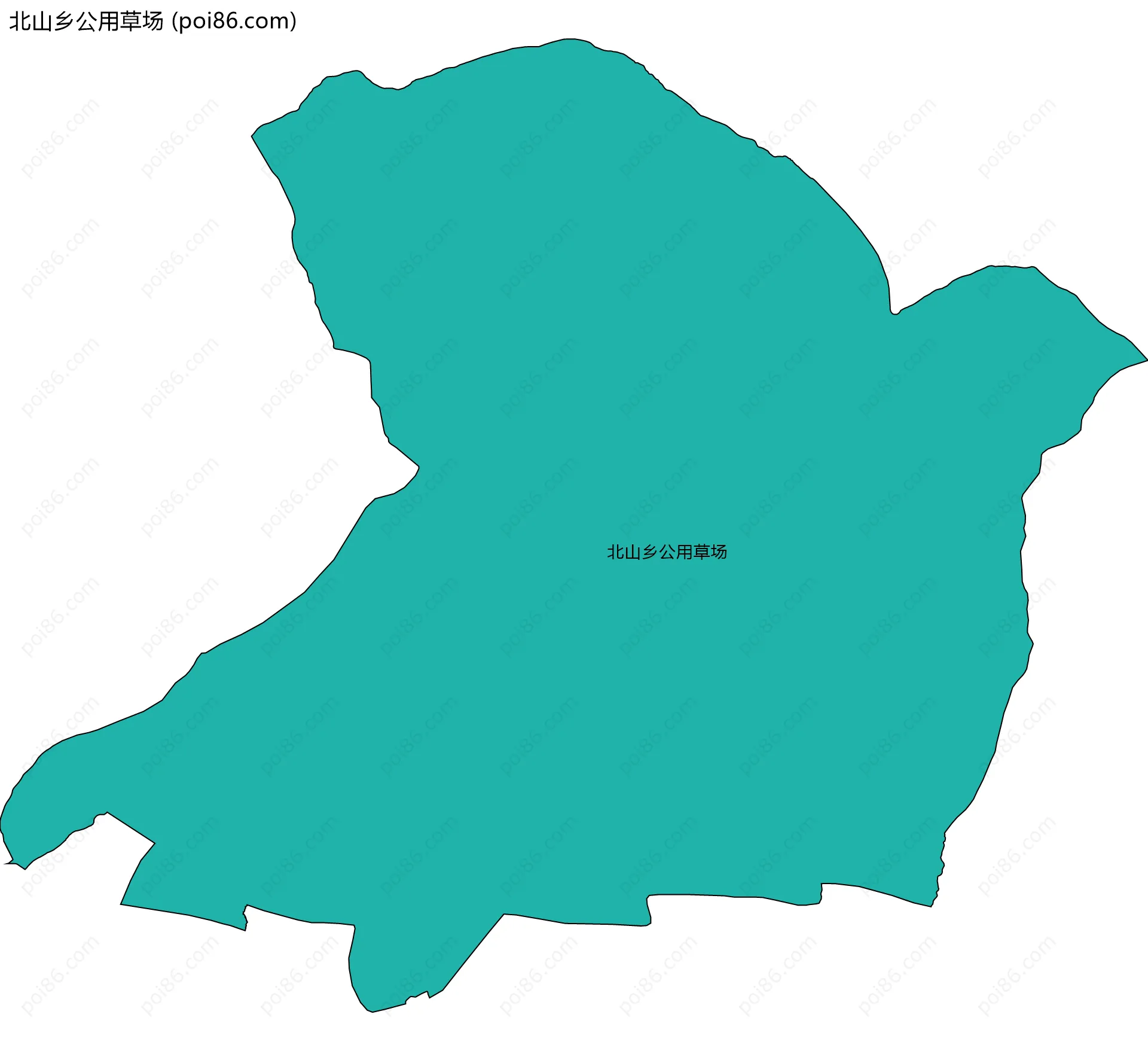 北山乡公用草场边界地图