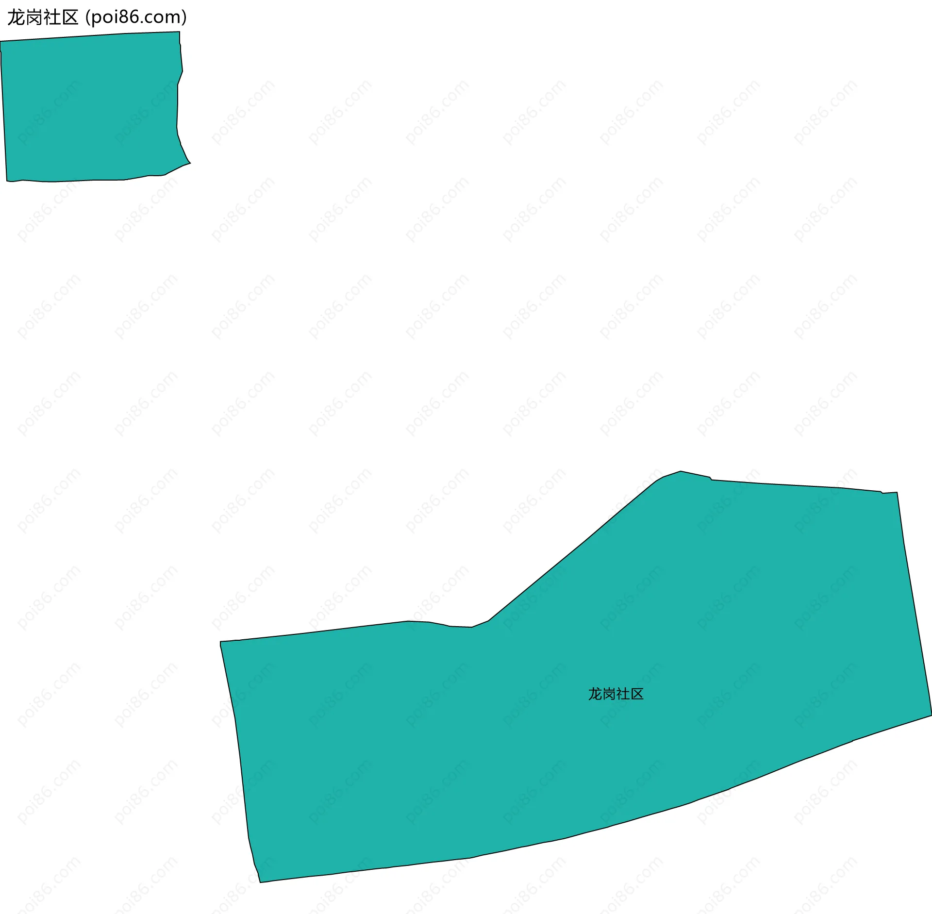 龙岗社区边界地图