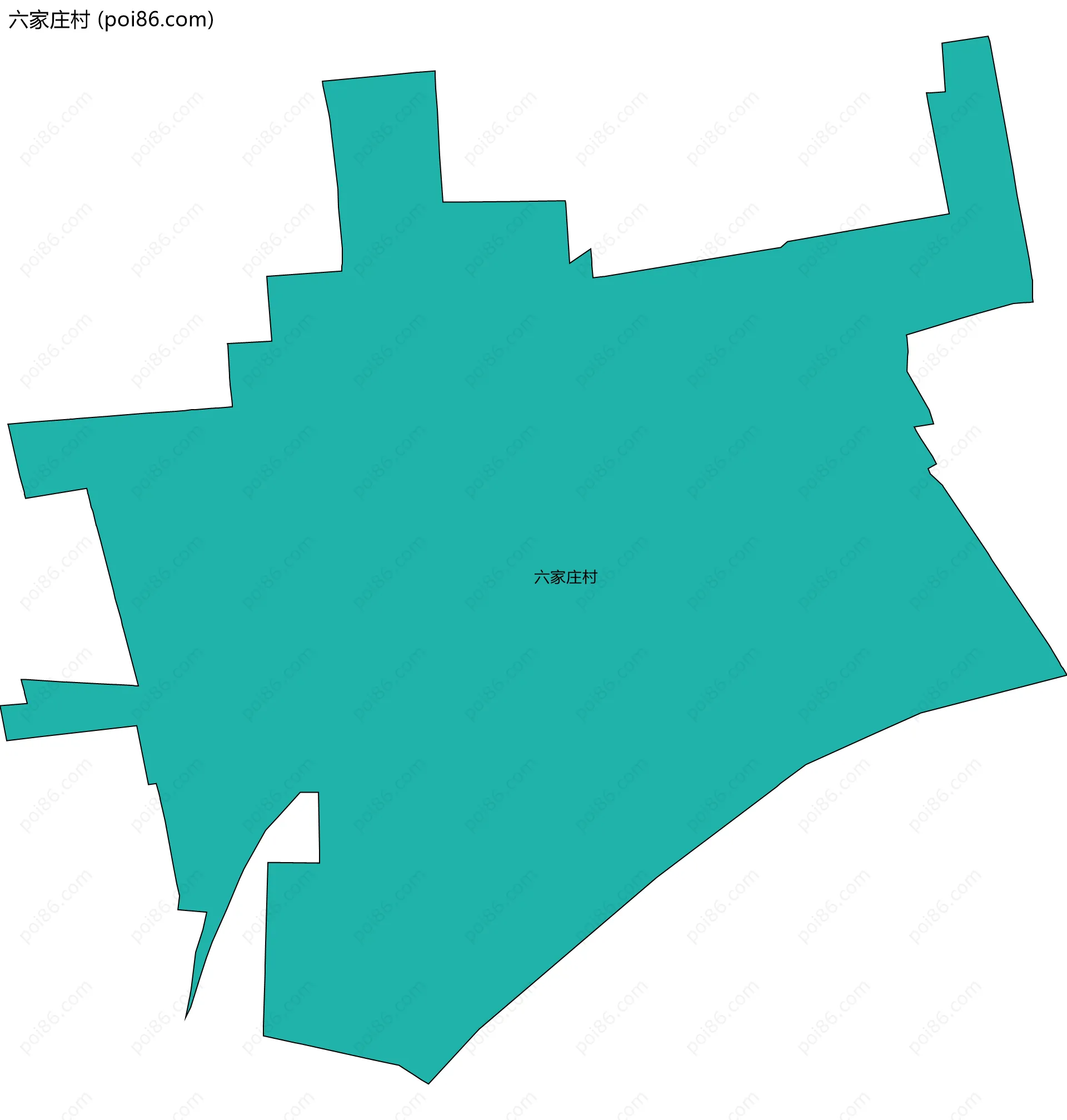 六家庄村边界地图