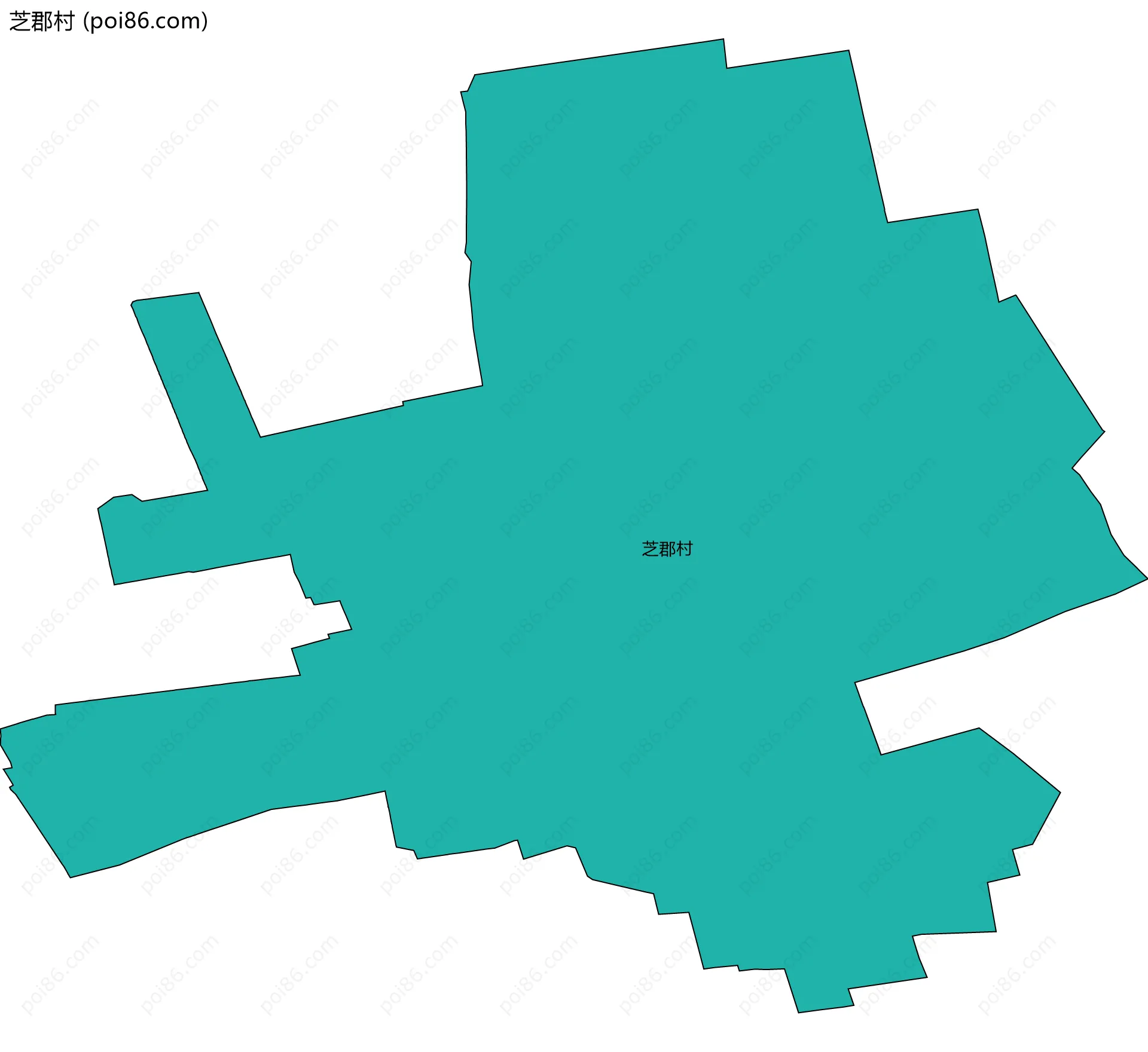 芝郡村边界地图