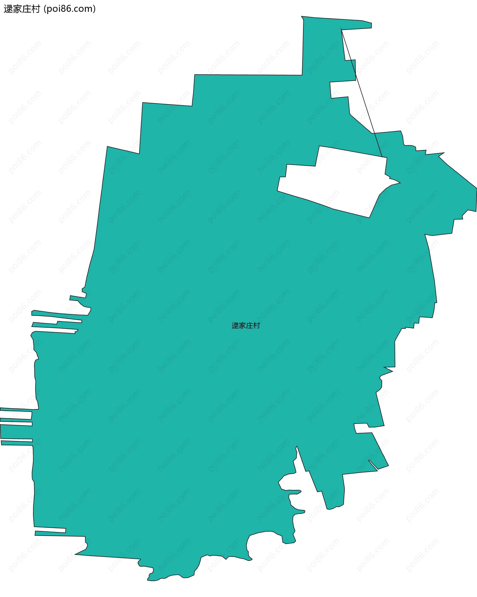 逯家庄村边界地图