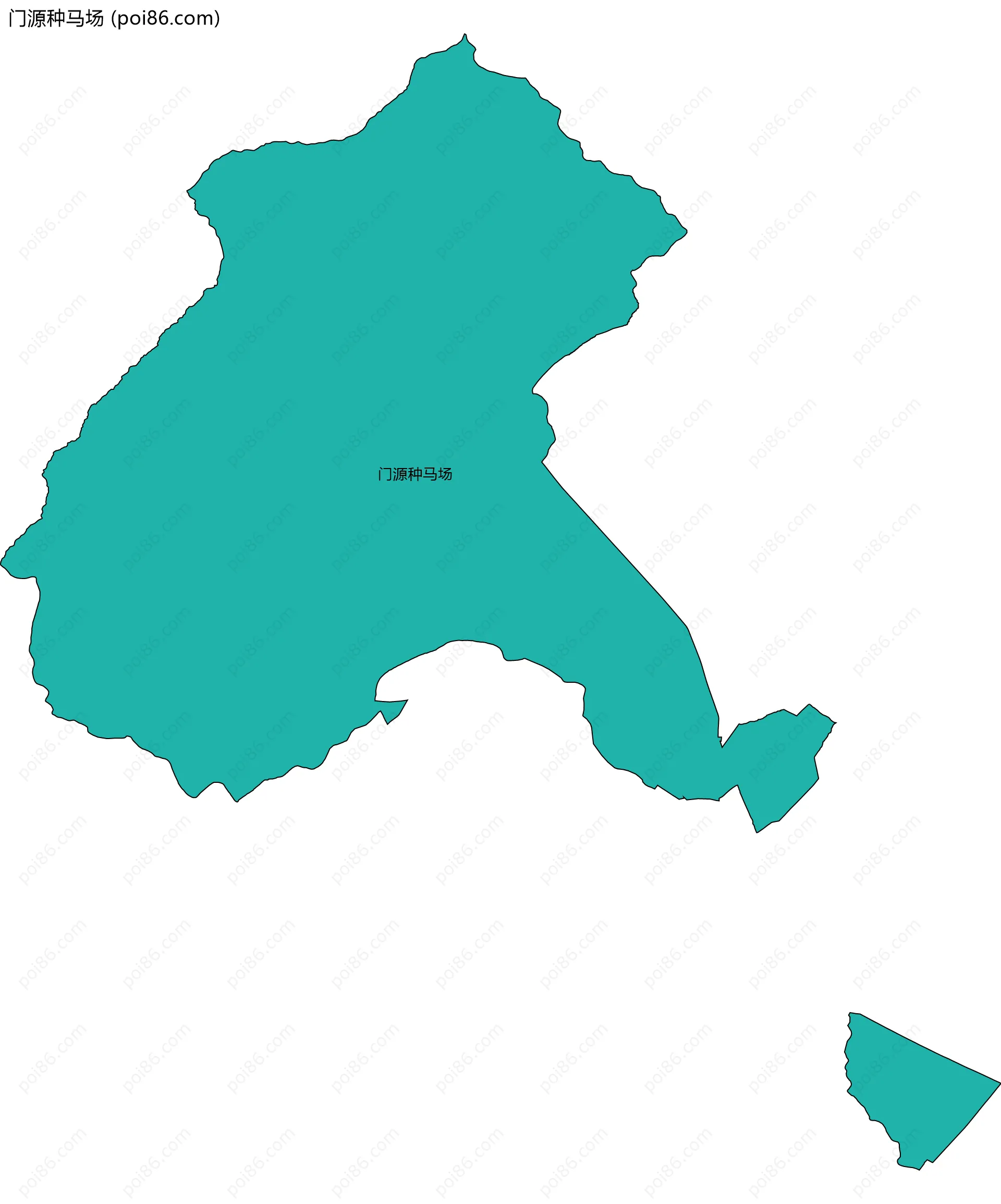 门源种马场边界地图(五级行政区划)