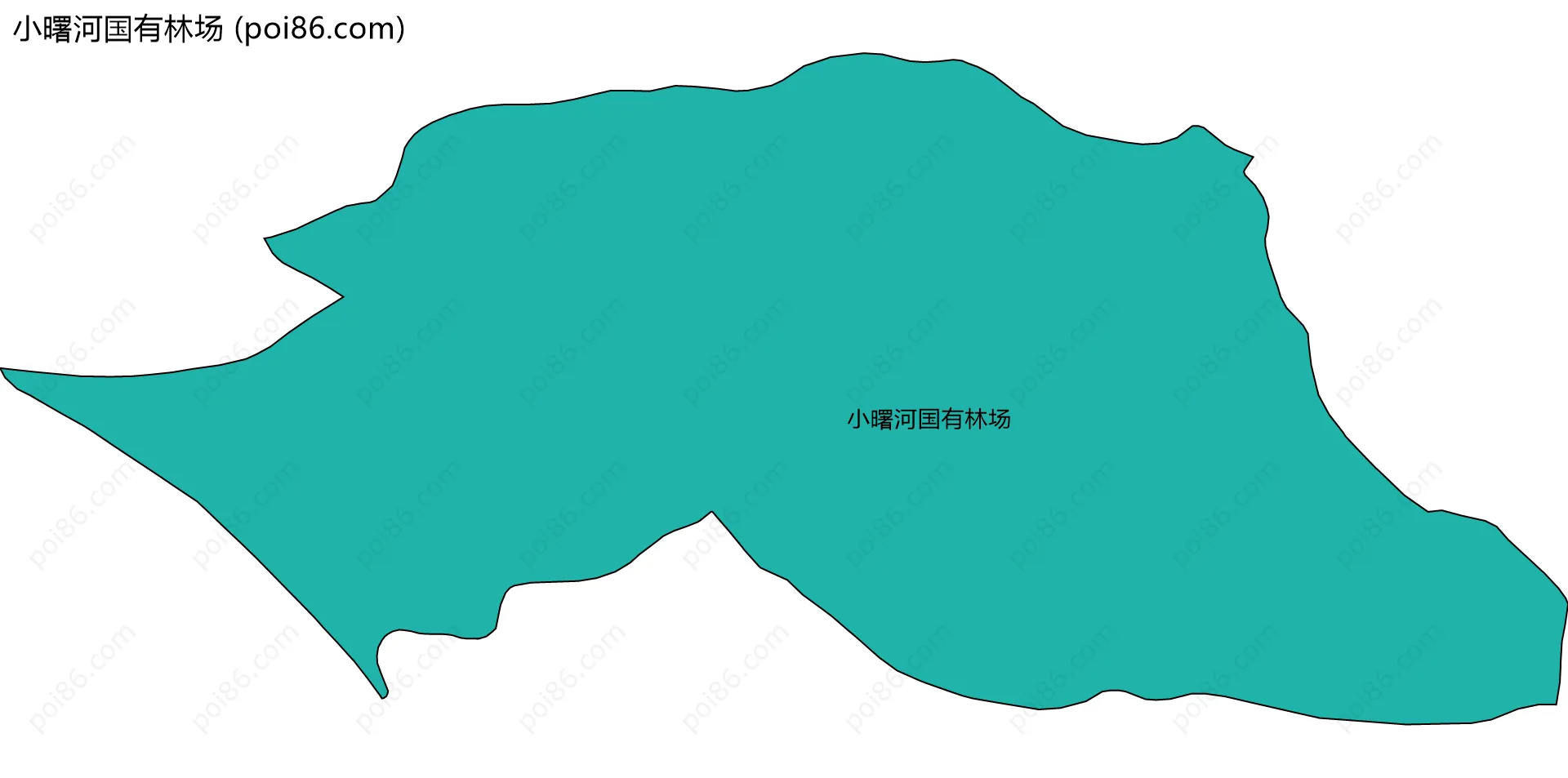 小曙河国有林场边界地图