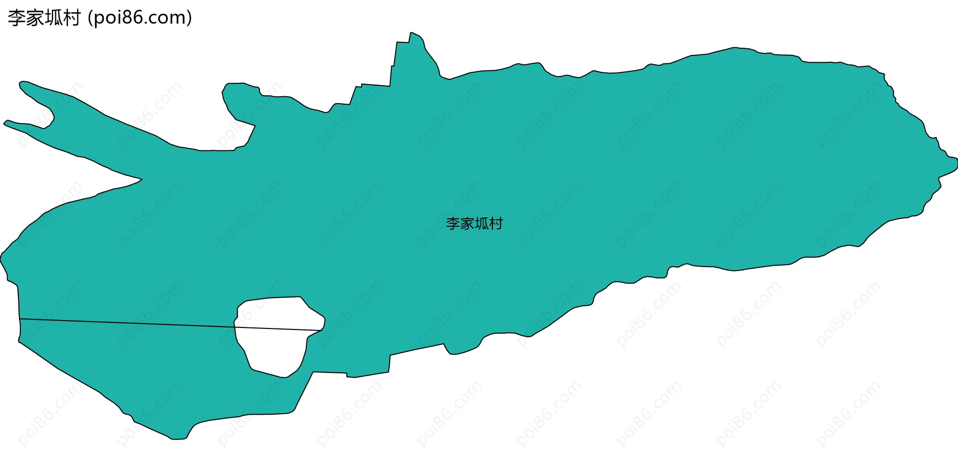 李家坬村边界地图