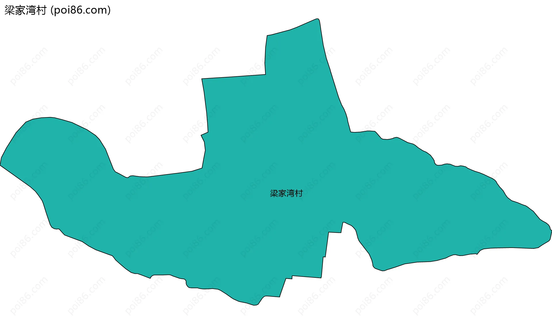 梁家湾村边界地图